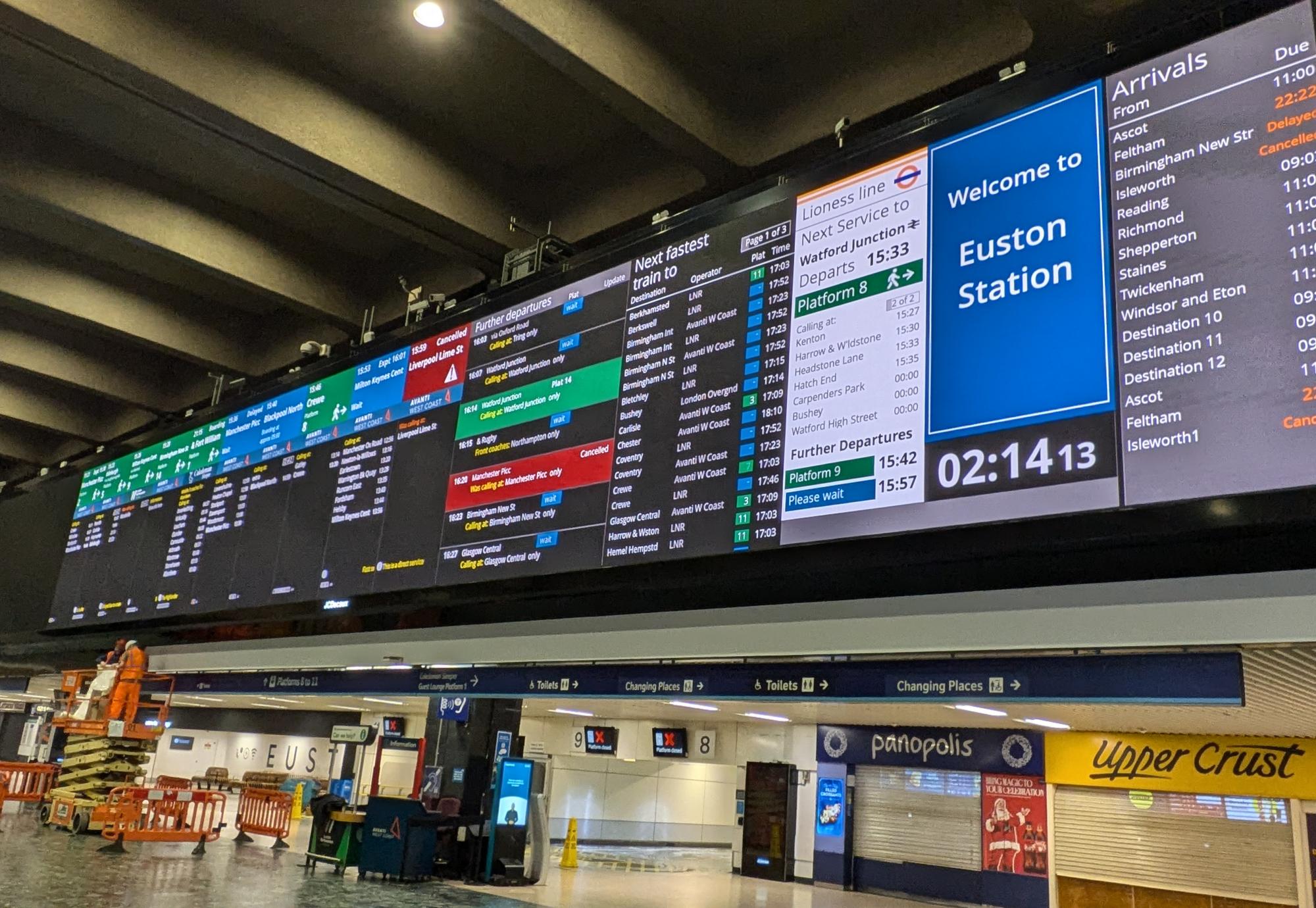 Euston Info Board
