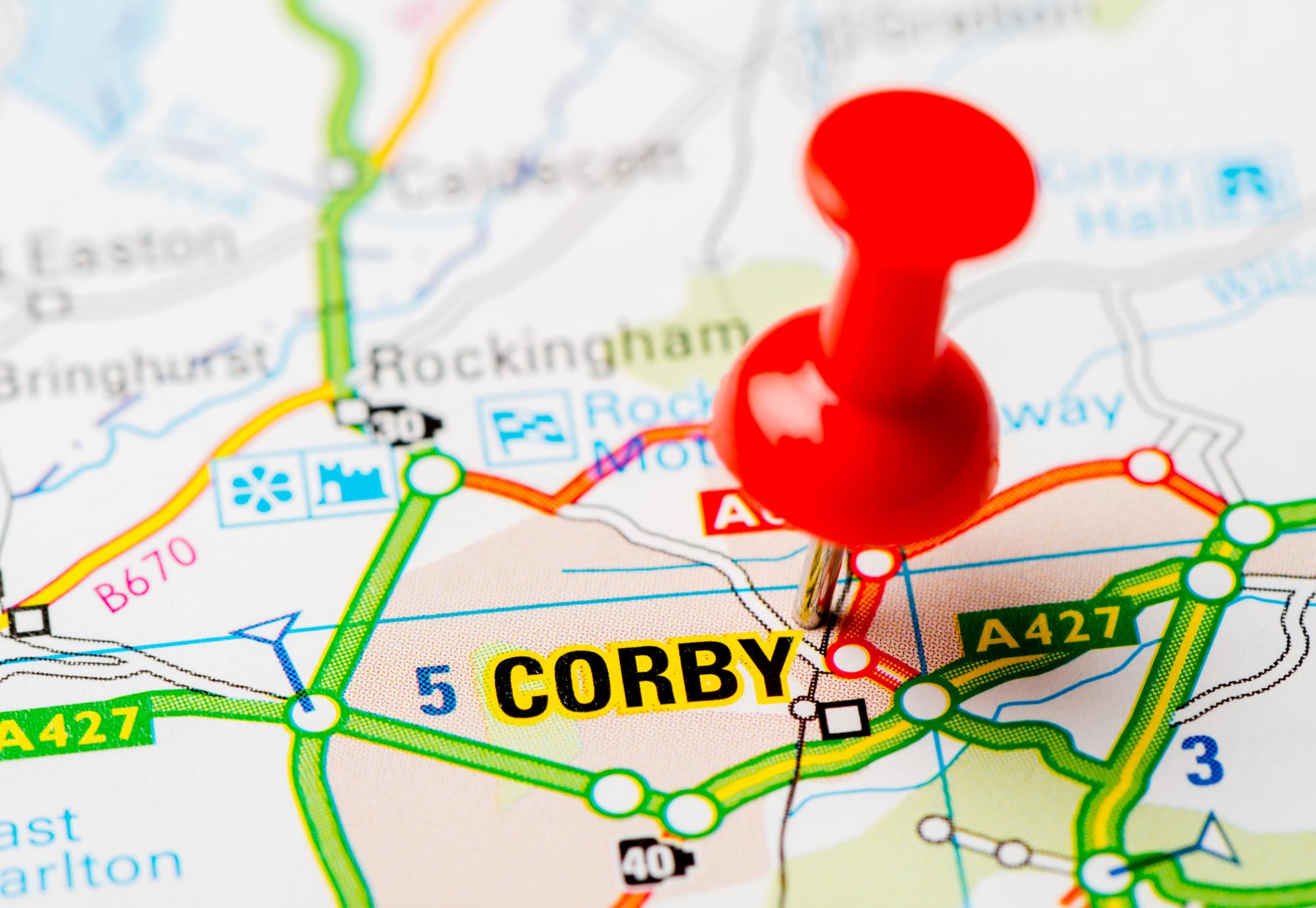 Corby on Map
