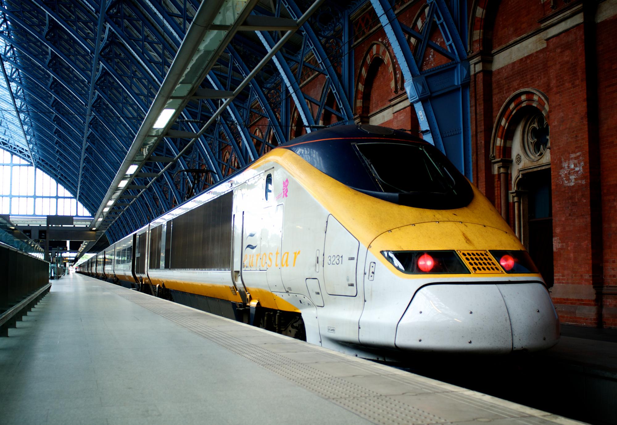 Eurostar train waiting at the platform