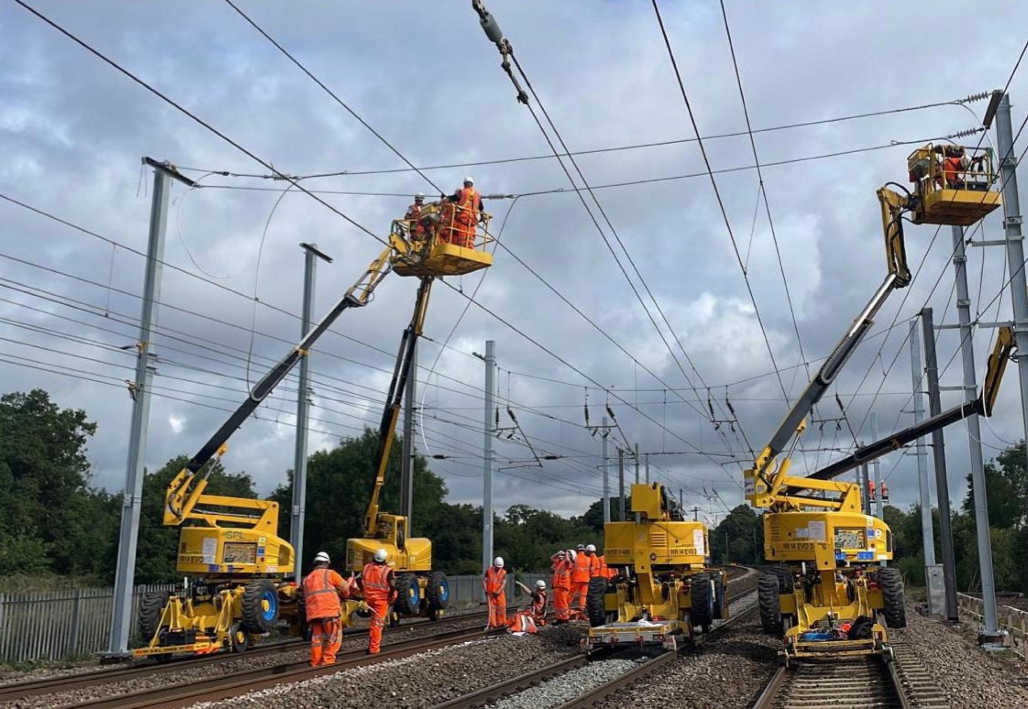 Wiring work on Midland Mainlline