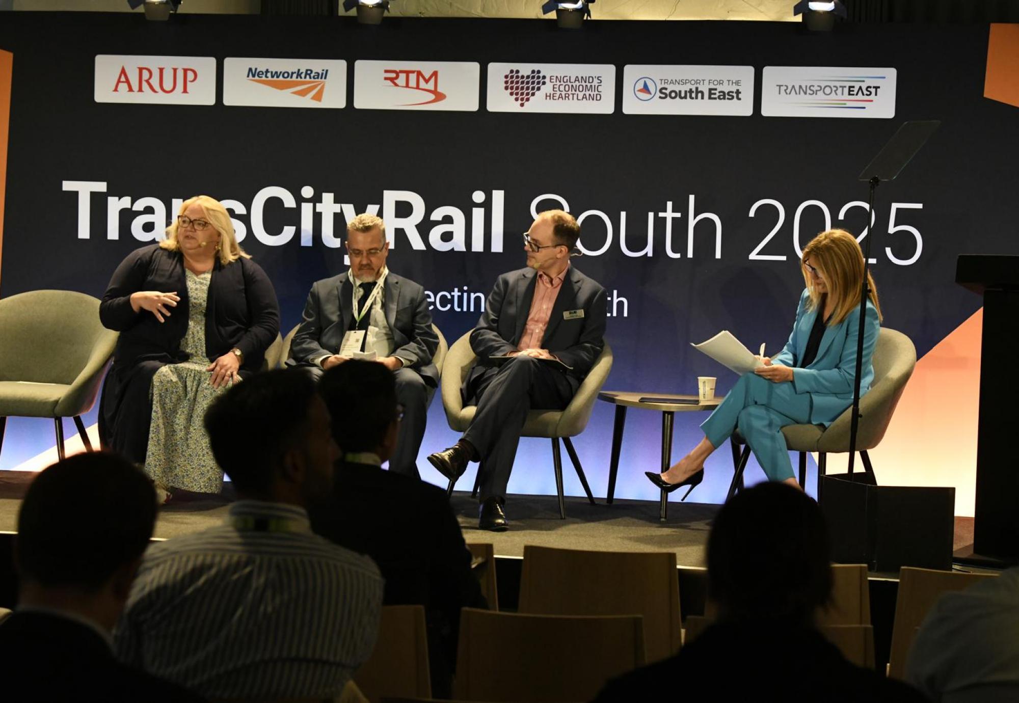 Panel on funding the future of rail at TCR South 2025