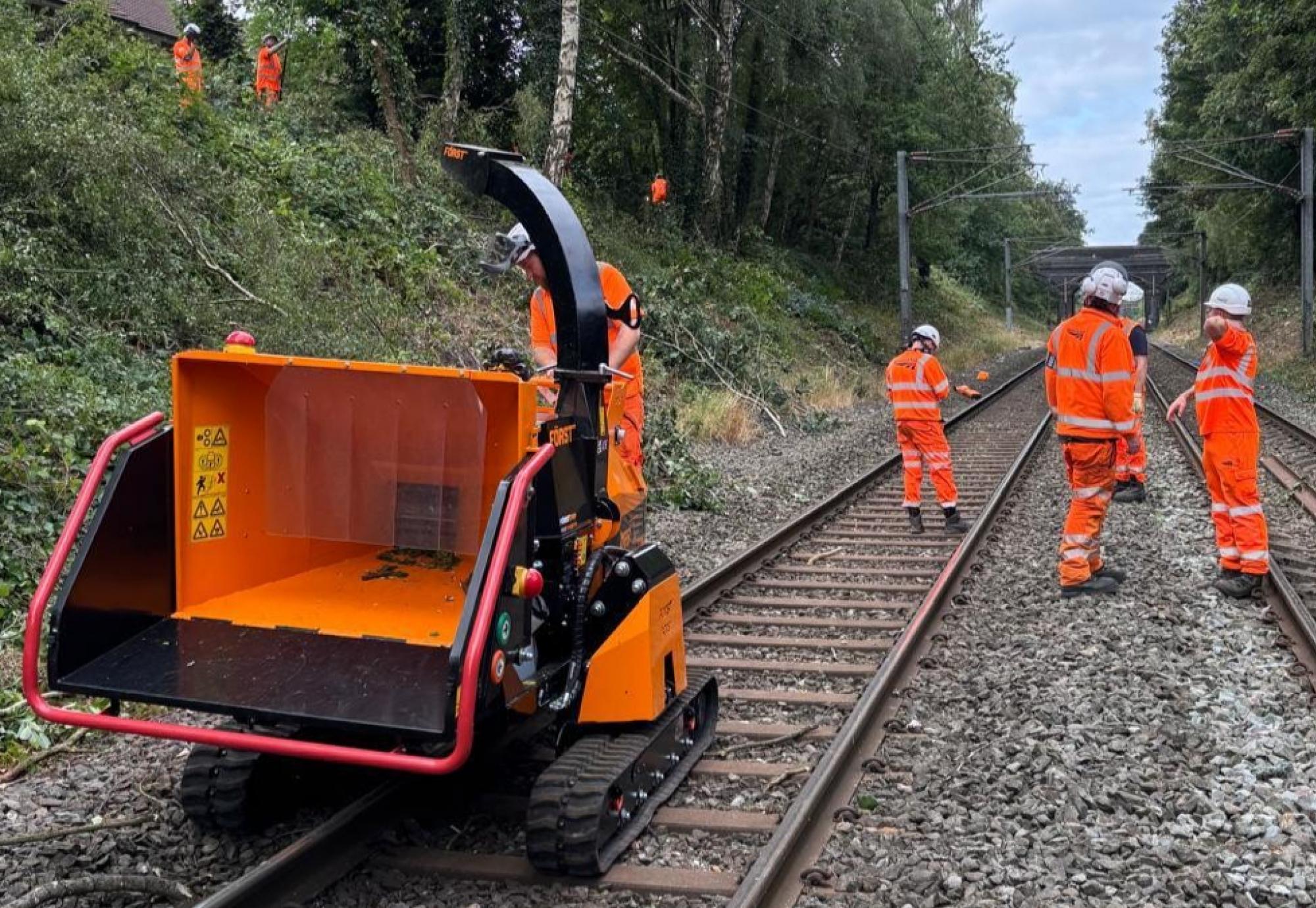Network Rail Engineers on Cross City Line 