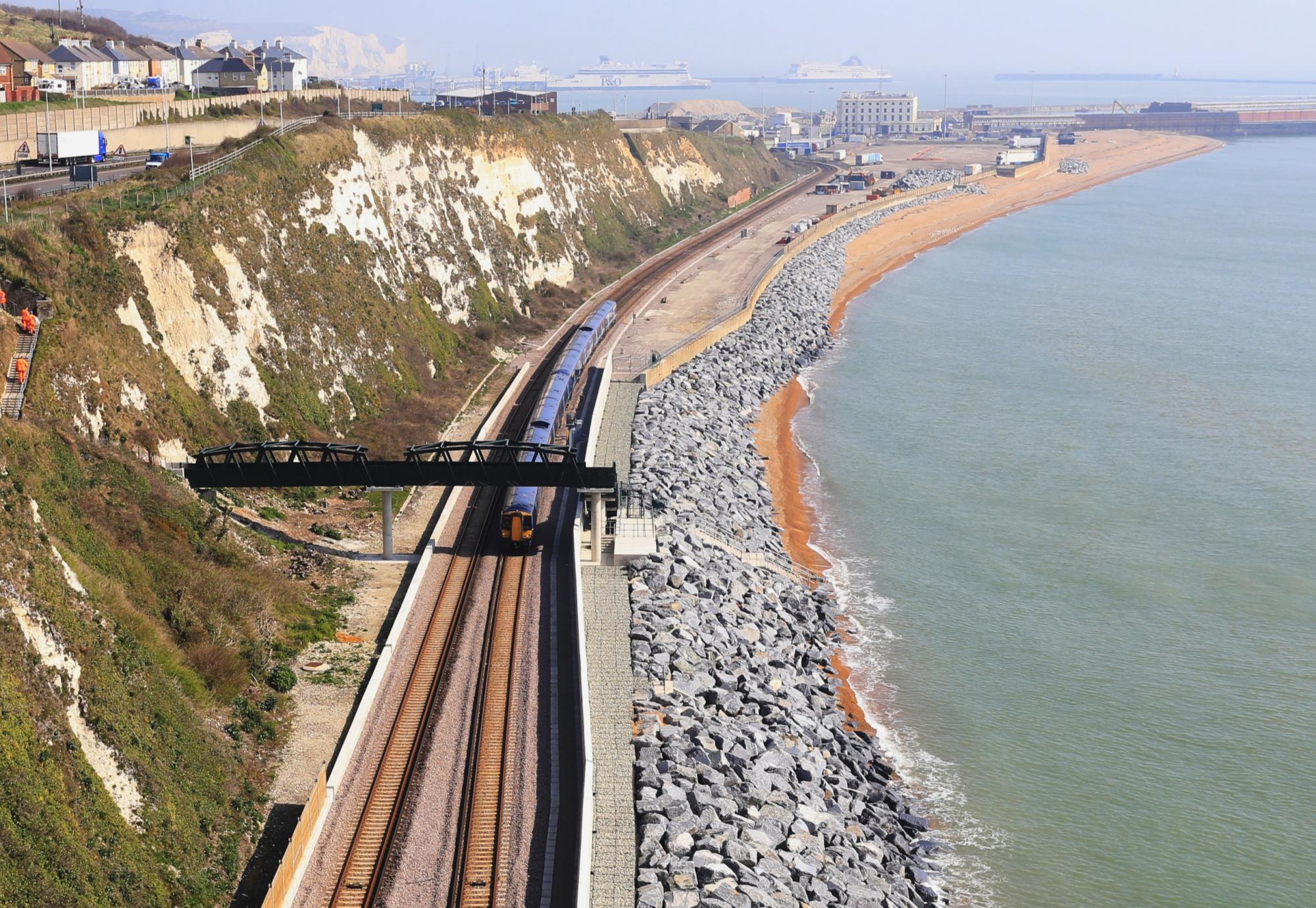 Coastal view with railway