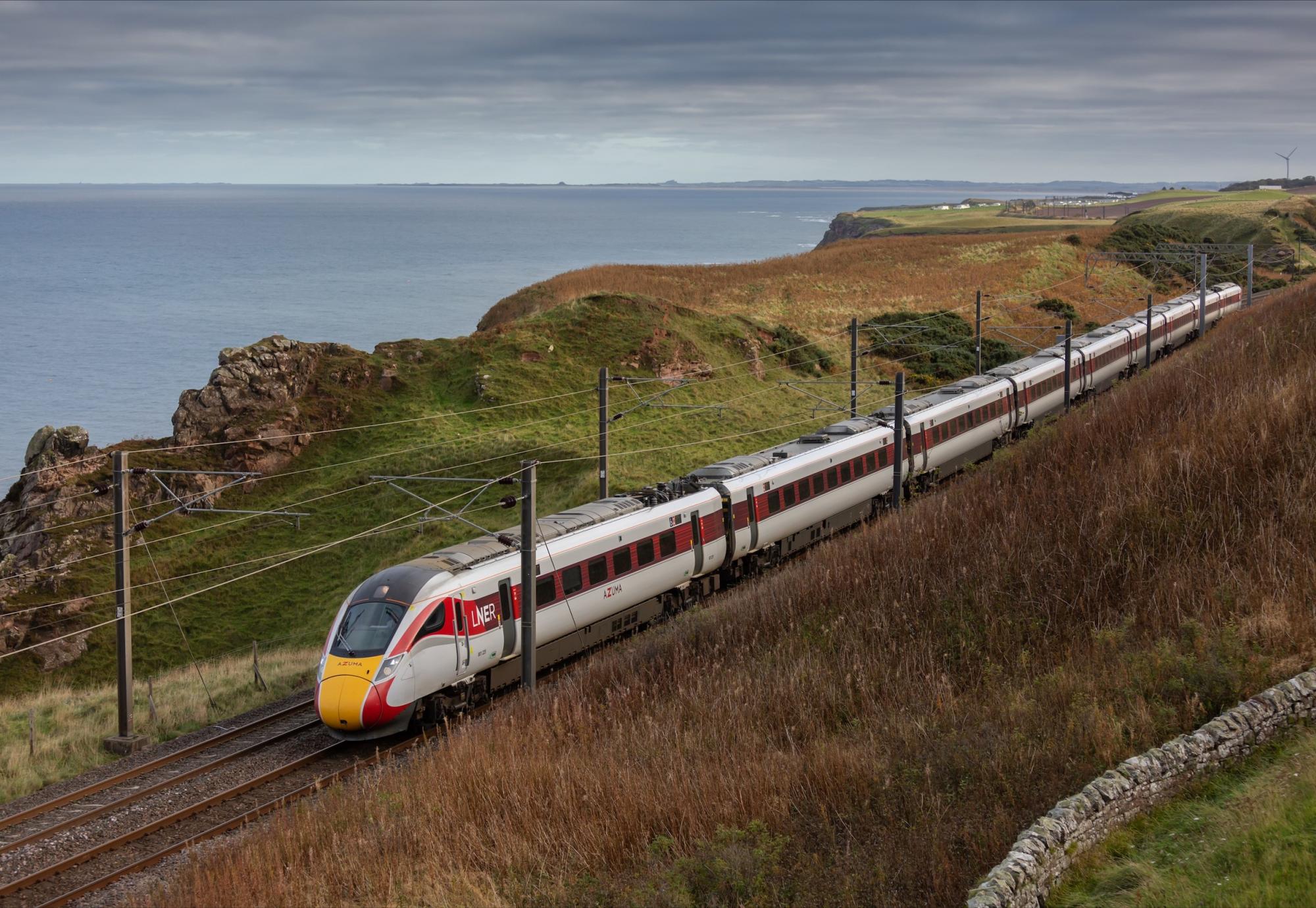 LNER Azuma under electric wires