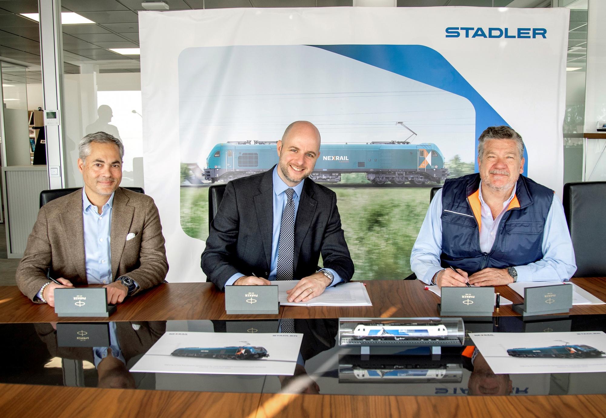 NEXRAIL and Stadler contract signing image