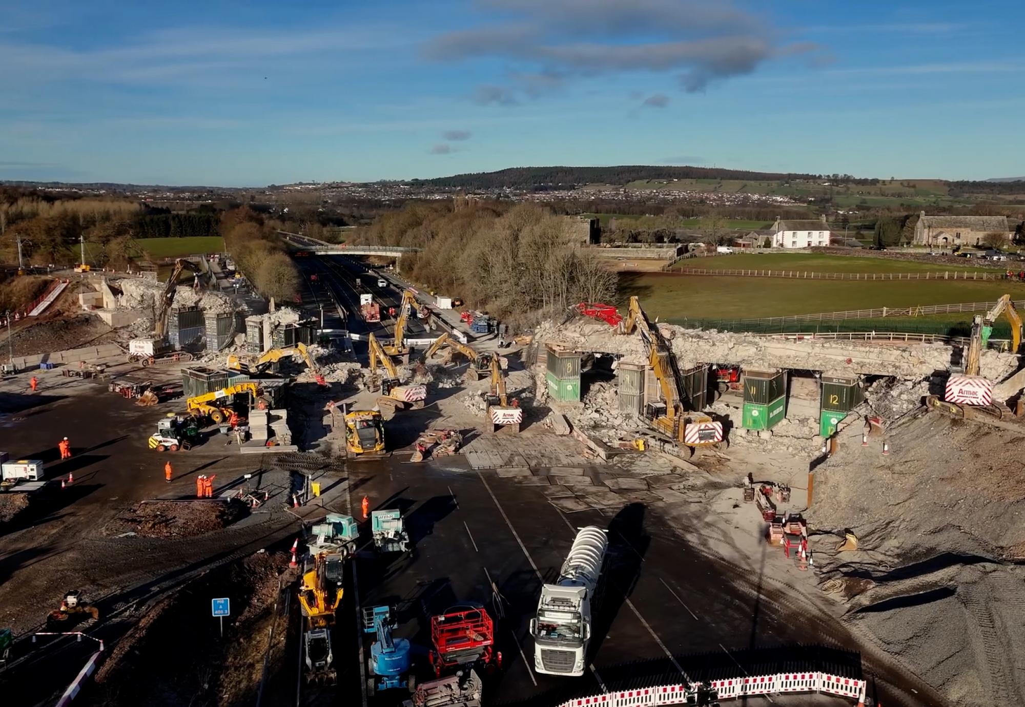 Drone shot of Clifton Bridge