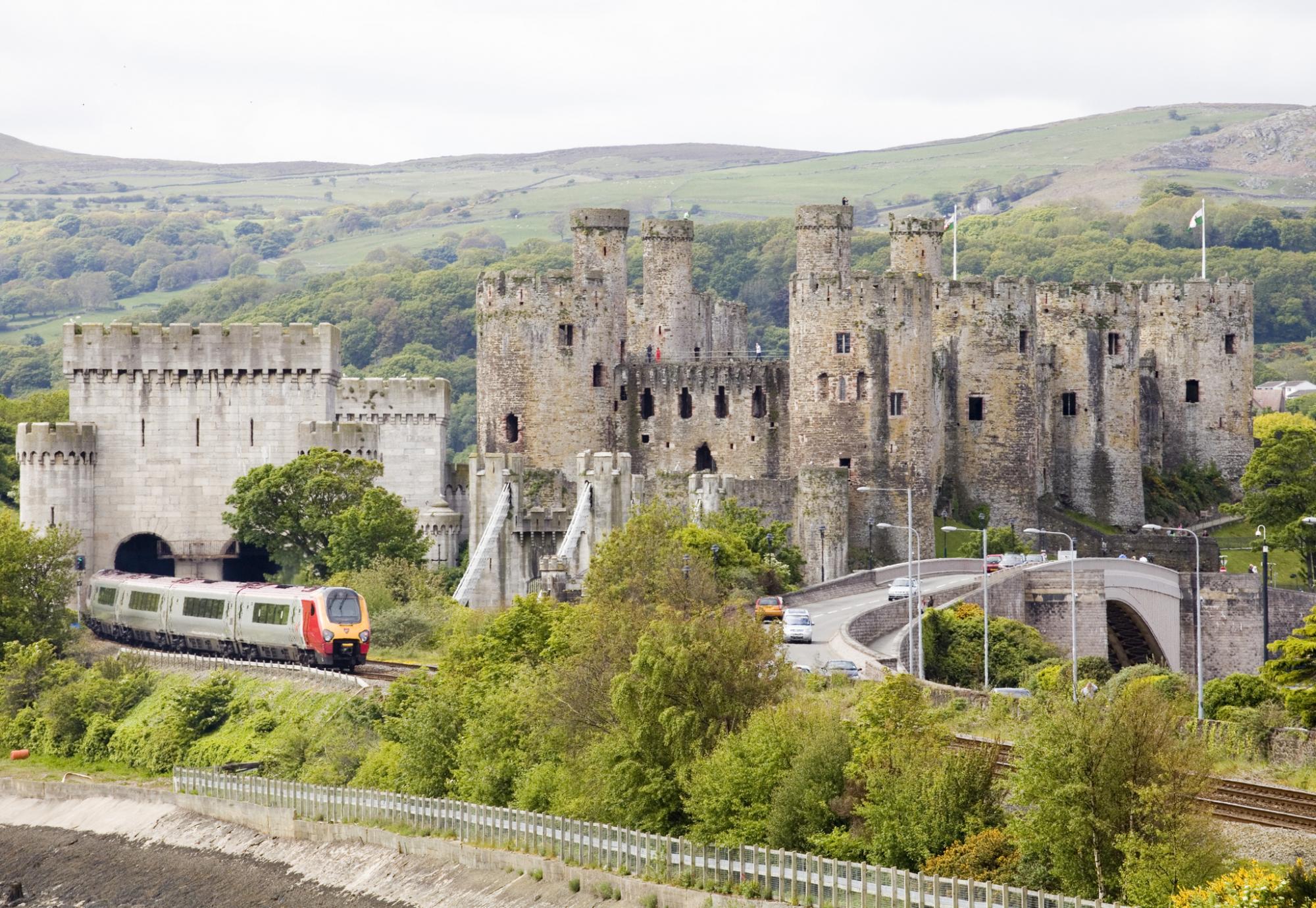 Welsh train and castle