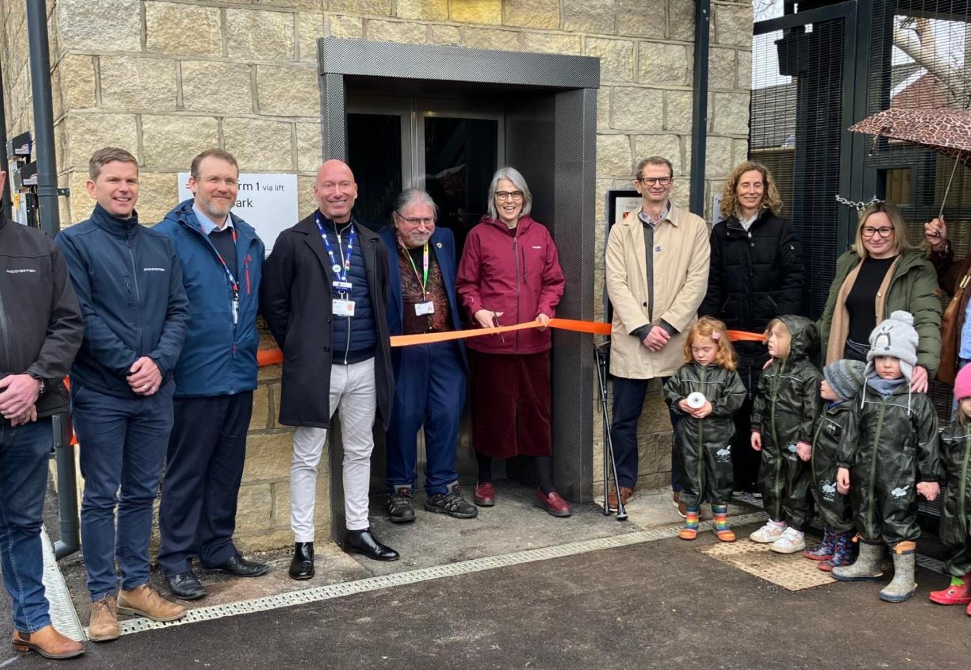 MP Anna Dixon cuts the ribbon at Menston