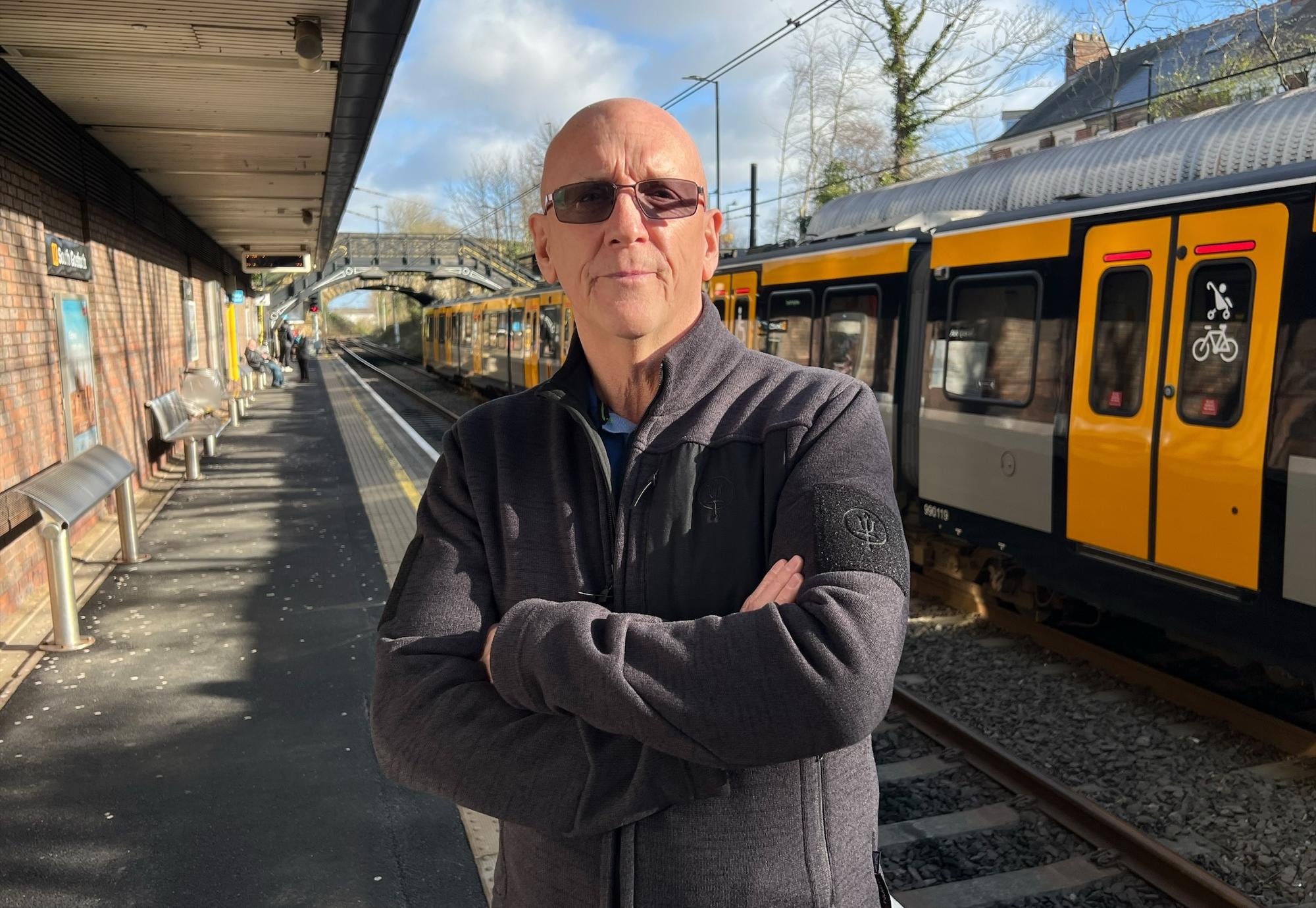 Brian Bulmer with Train