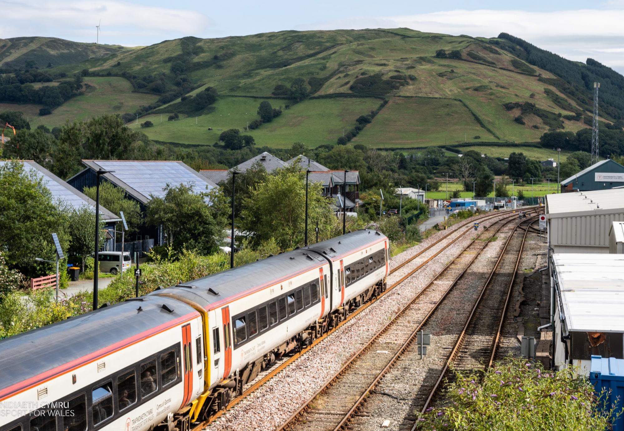 Four Car Train on Cambrian Line