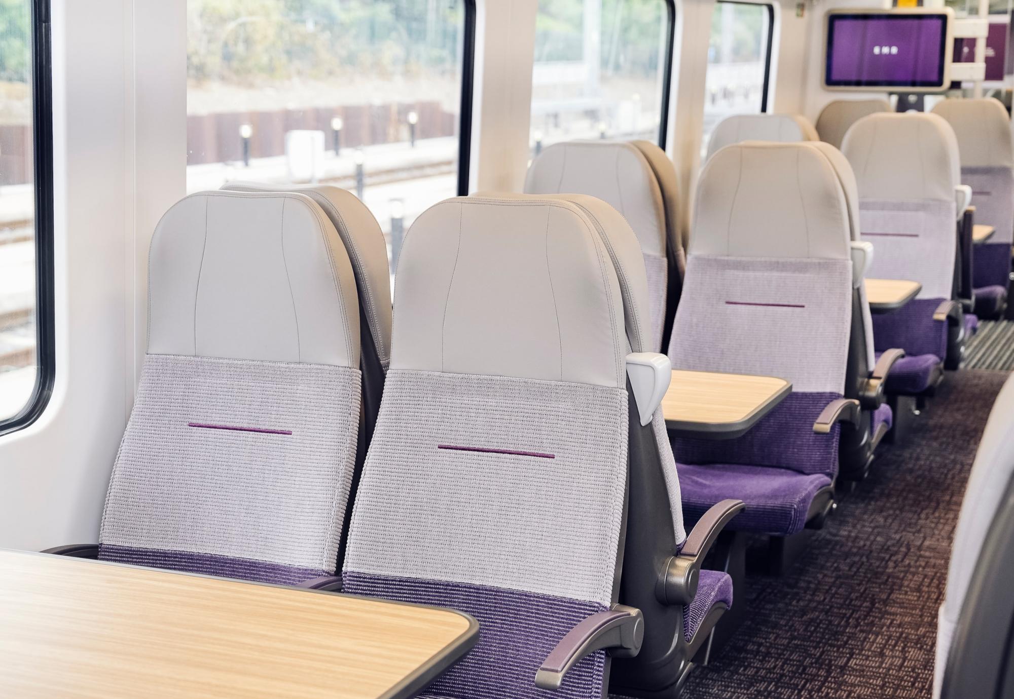 Interior of train