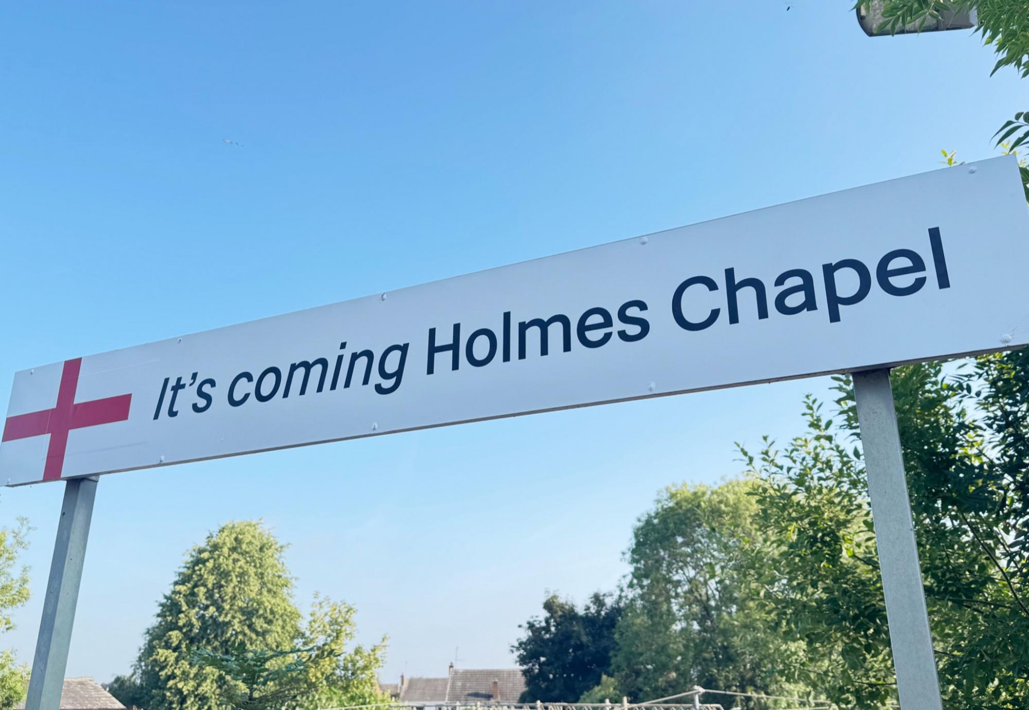 Holmes Chapel Temp Sign
