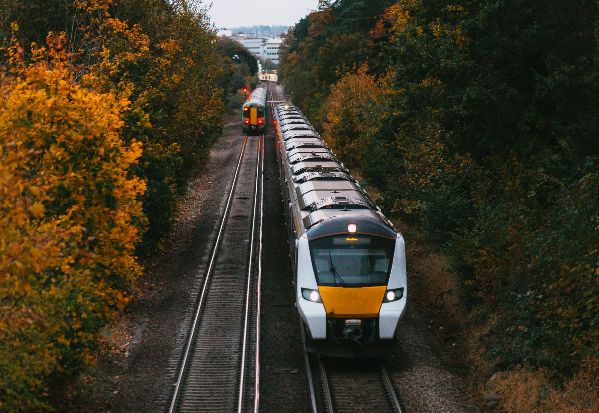 Train on a track