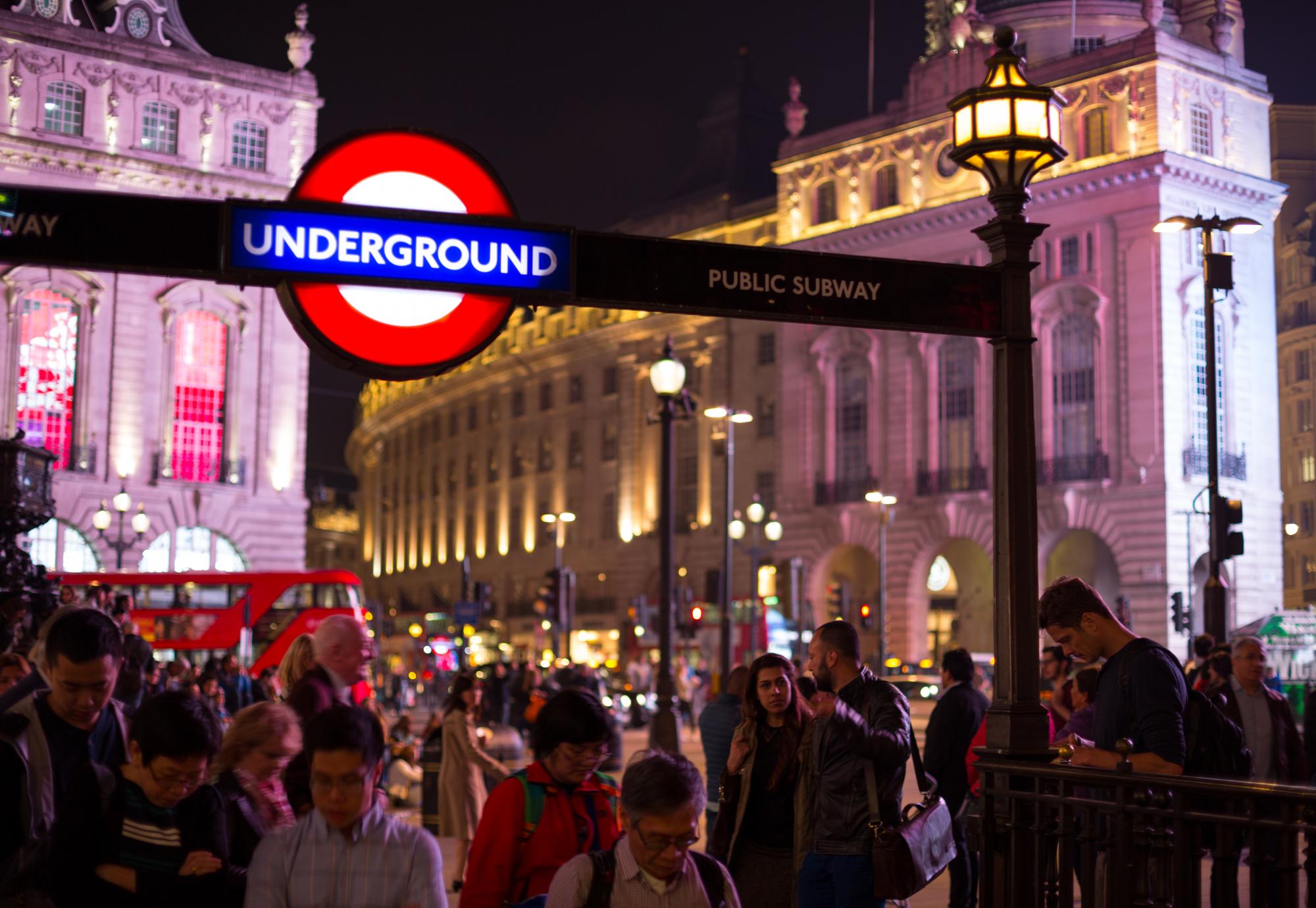 Tube Station at Night