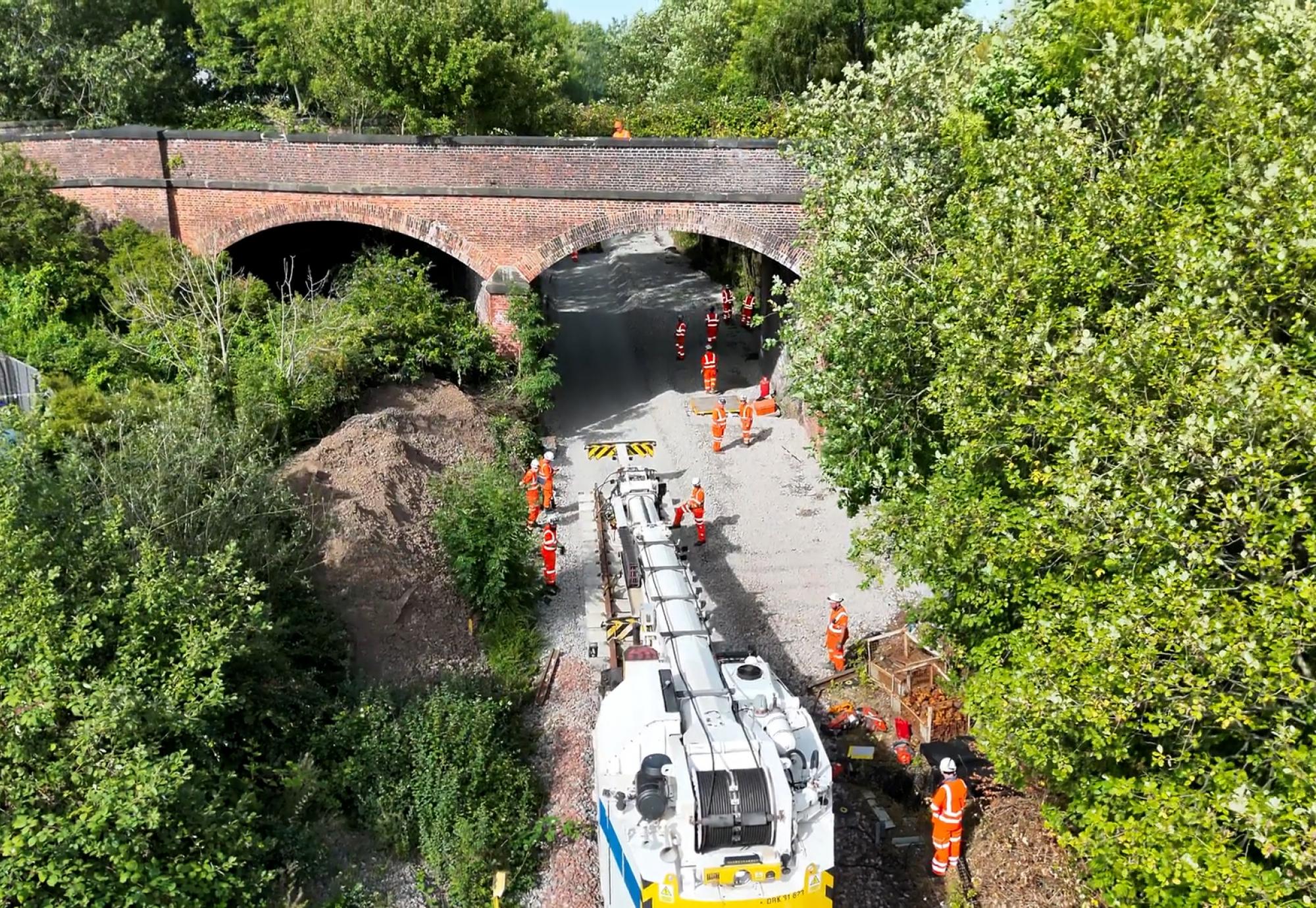 Track Panels being lifted