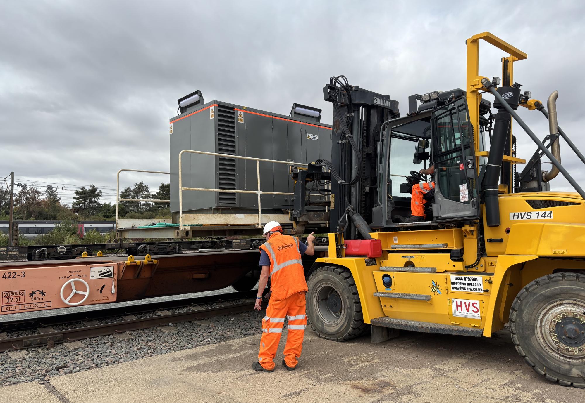 Water Jetter Modules being loaded at Peterborough