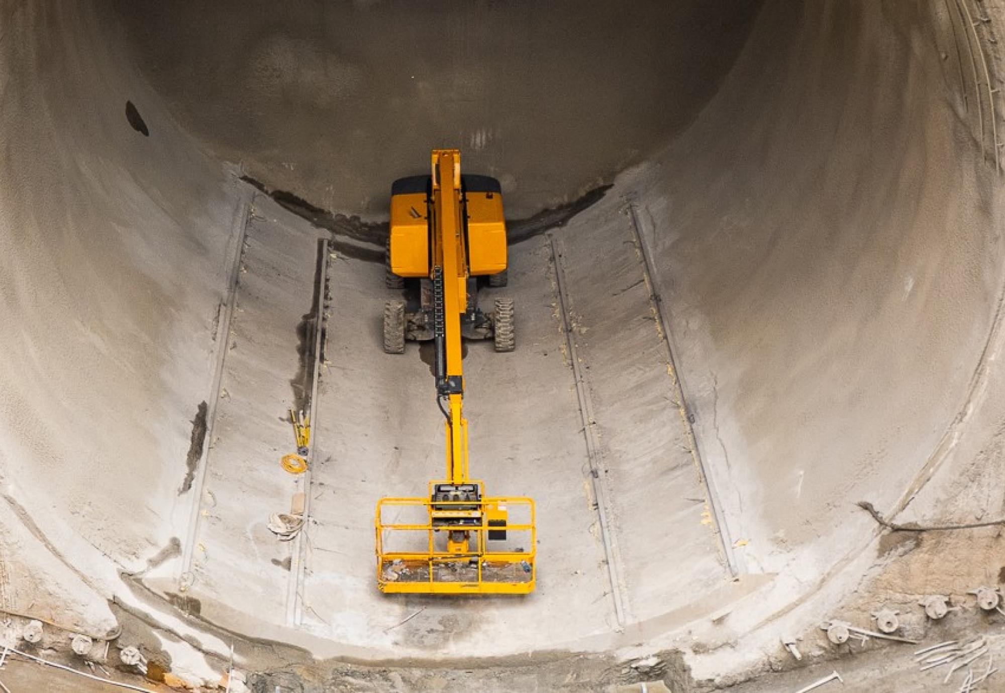 Machine Inside Tunnel