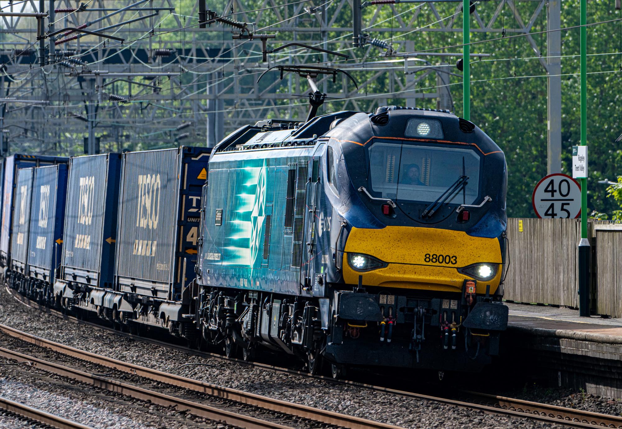 Freight train in the UK