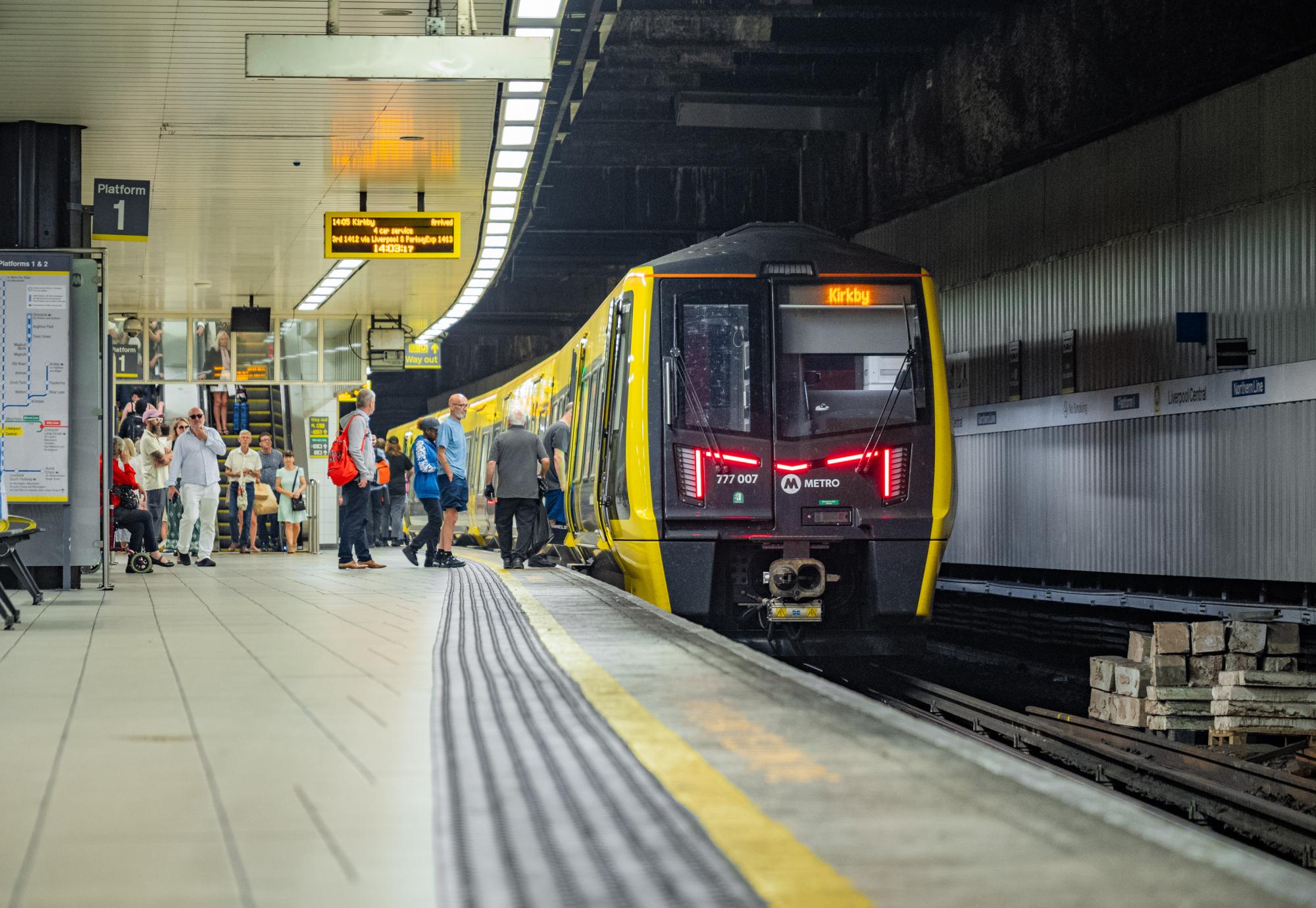Northern Line train at Liverpool Central Station