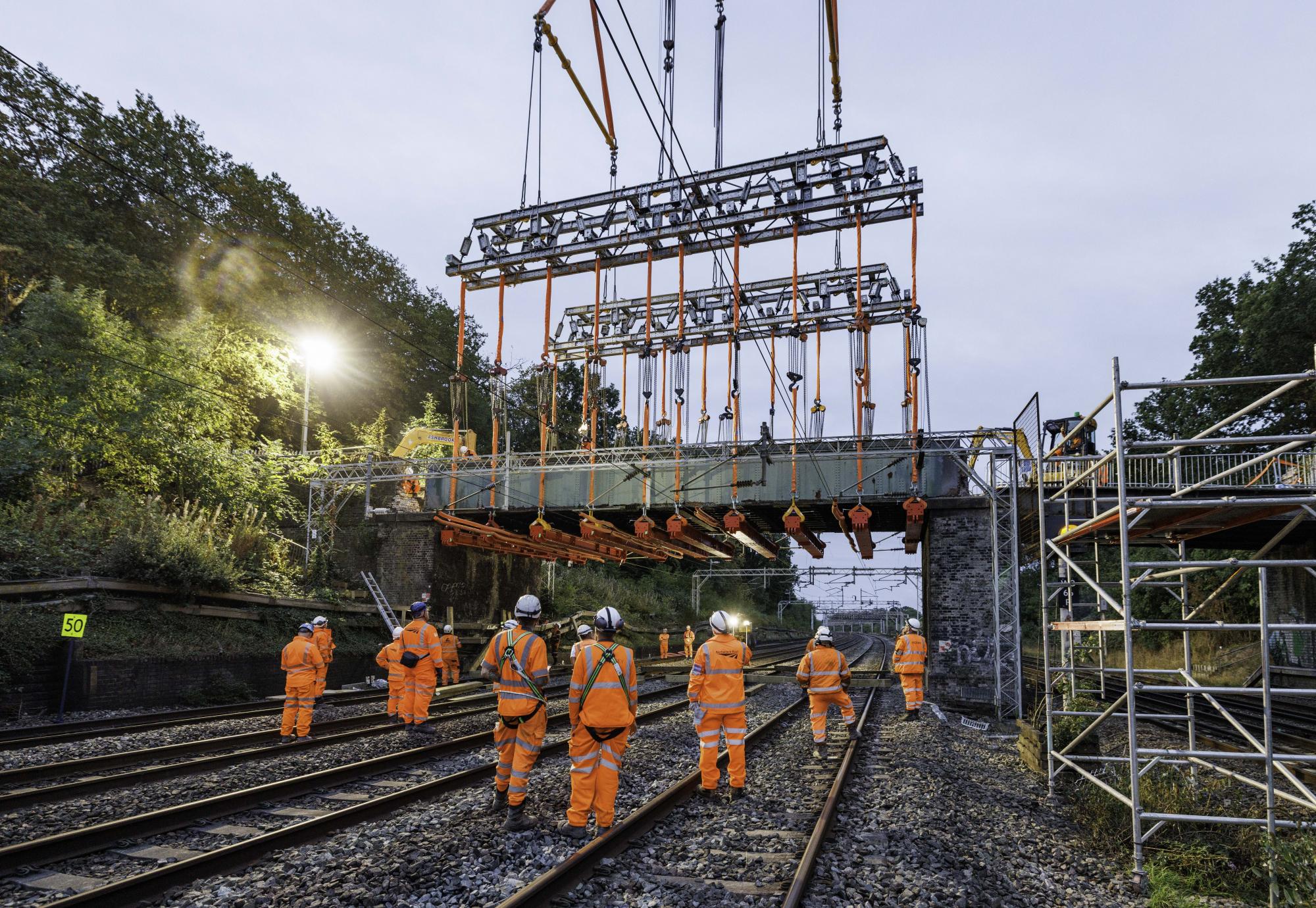 Oxhey Grange Footbridge Removal