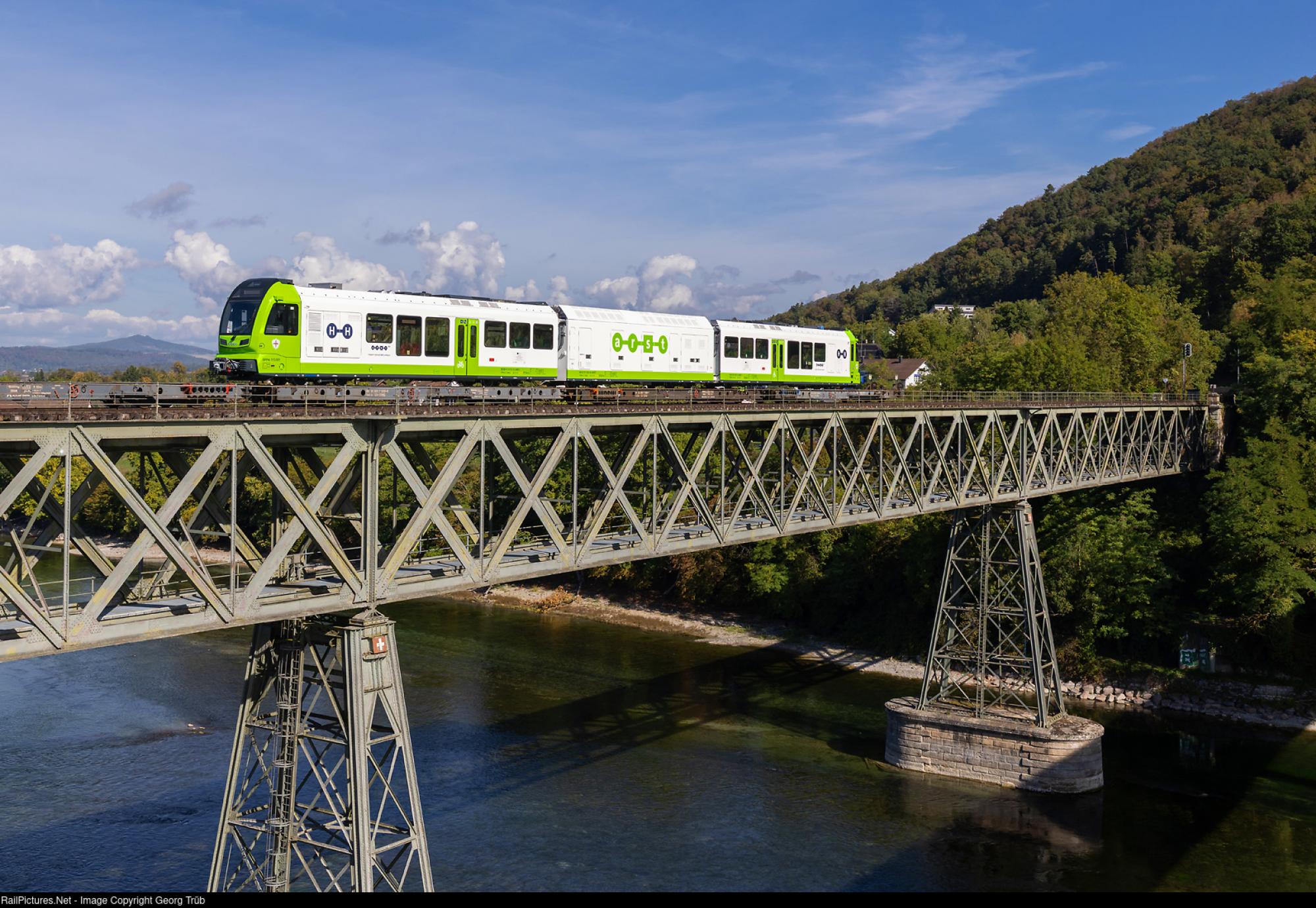 Hydrogen Train on a track
