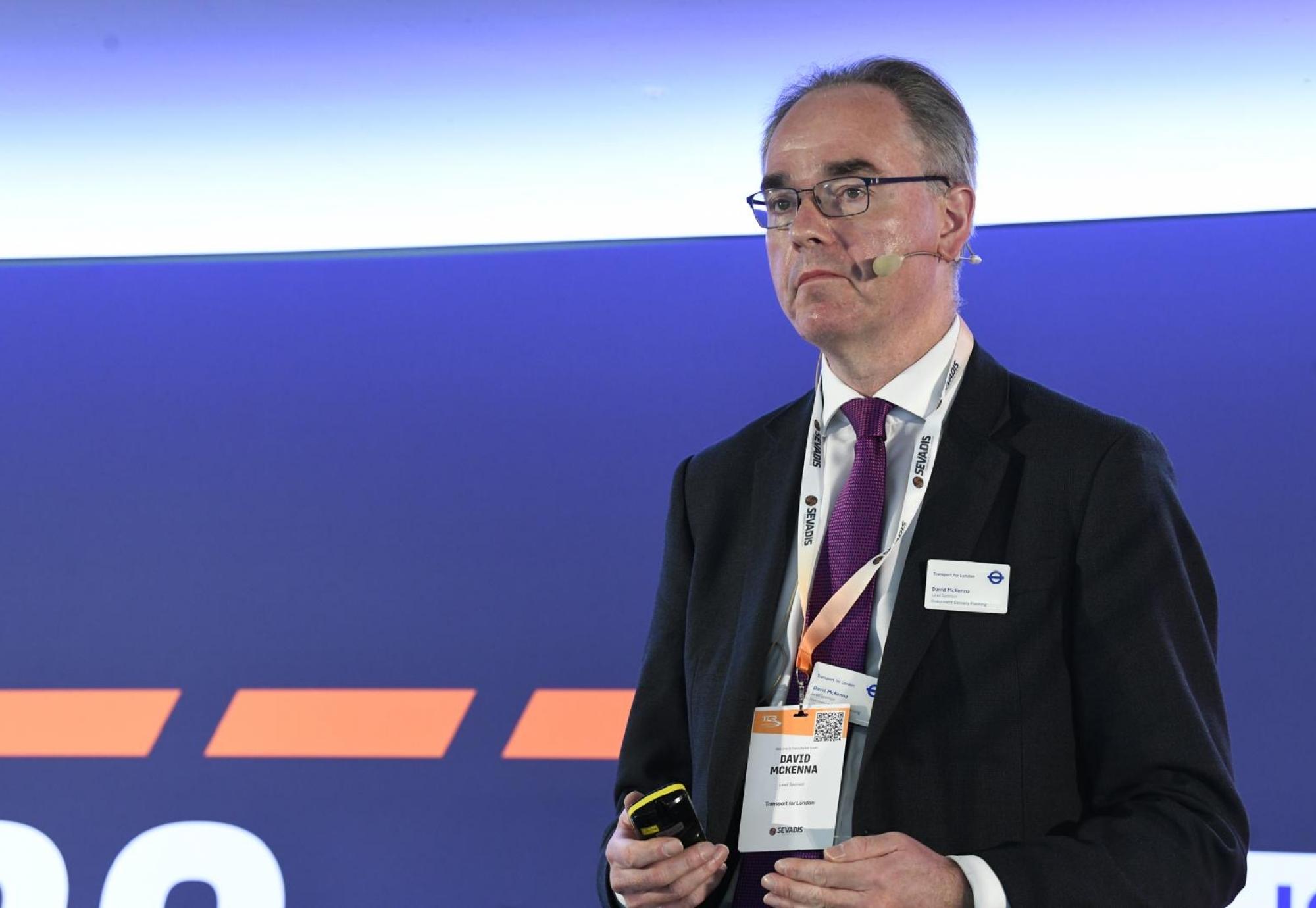 David McKenna speaking at TransCityRail South 2026
