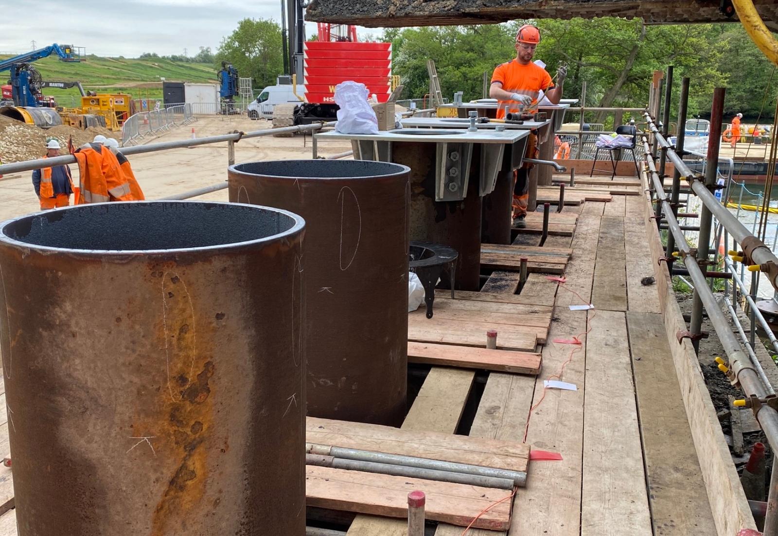 Network Rail continue emergency work to repair Nuneham viaduct in Oxfordshire