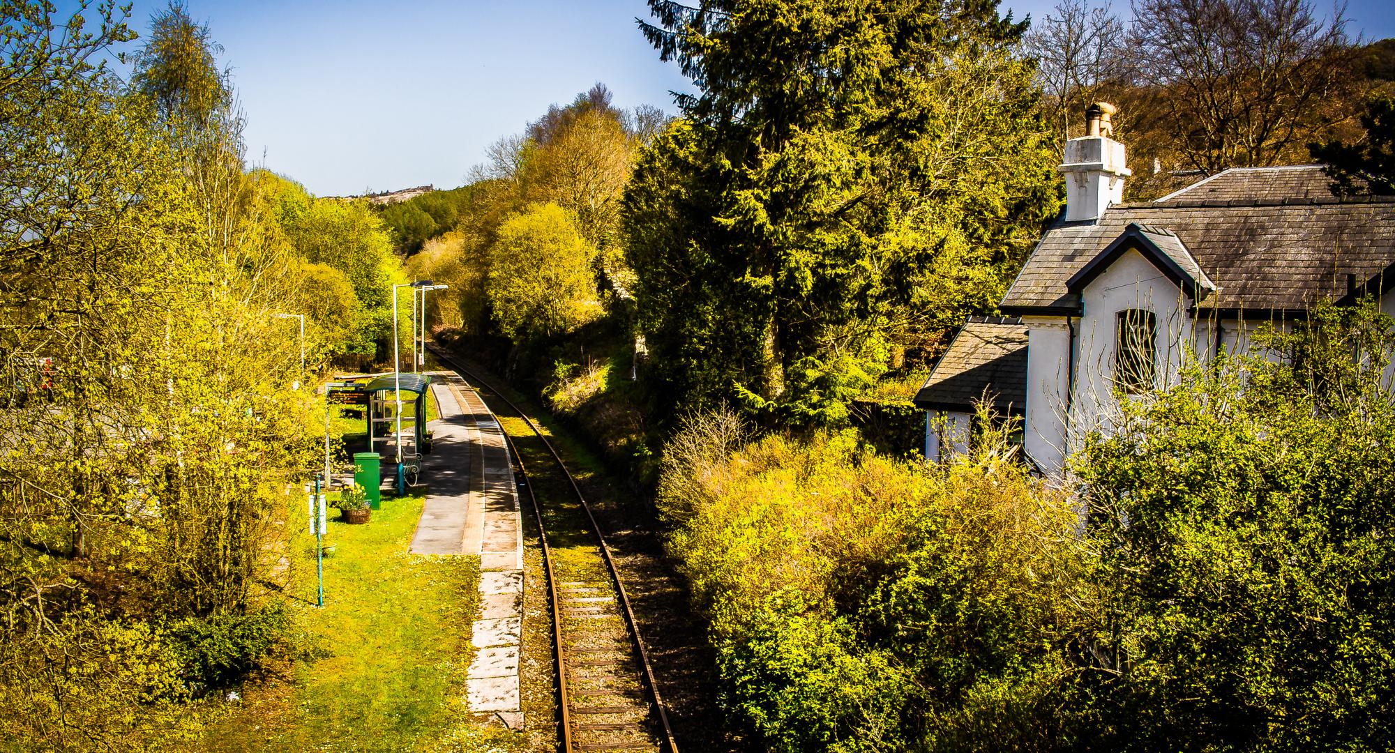 Dolwyddelan Rail Station, Transport for Wales celebrates their decreasing carbon footprint on Clean Air Day 
