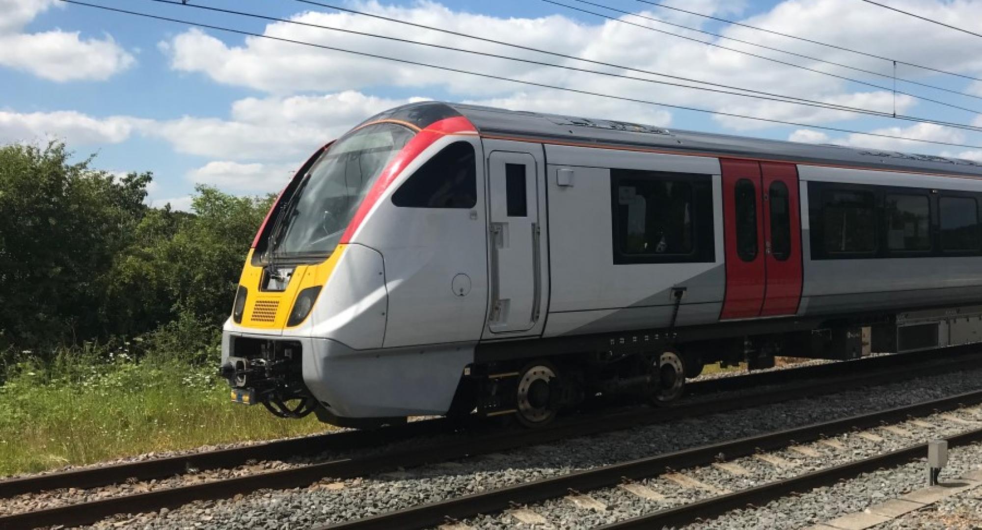 Bombardier train on test