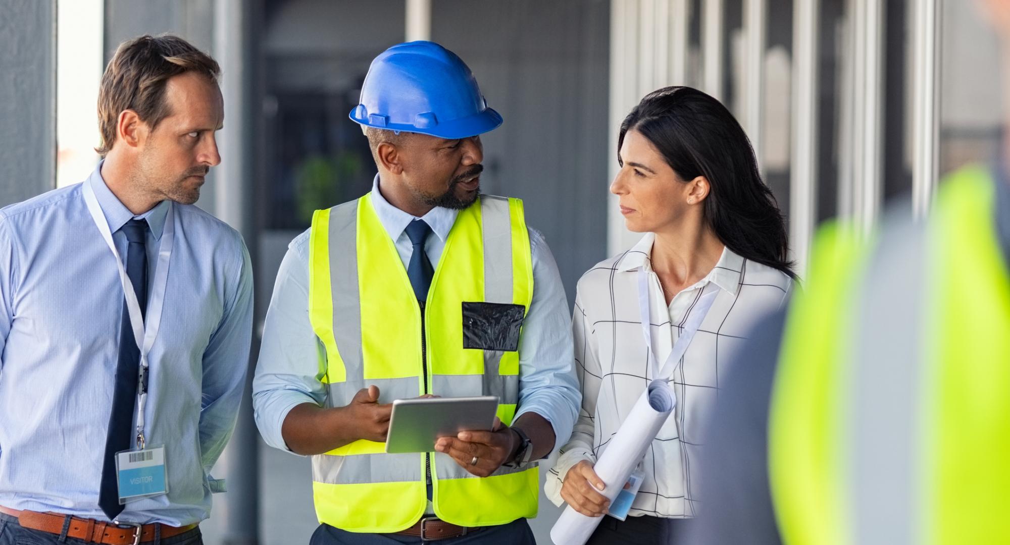 Diverse construction workers