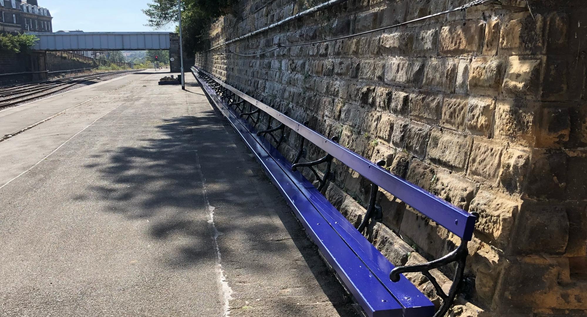 Network Rail complete restoration work to Grade II listed bench at Scarborough railway station
