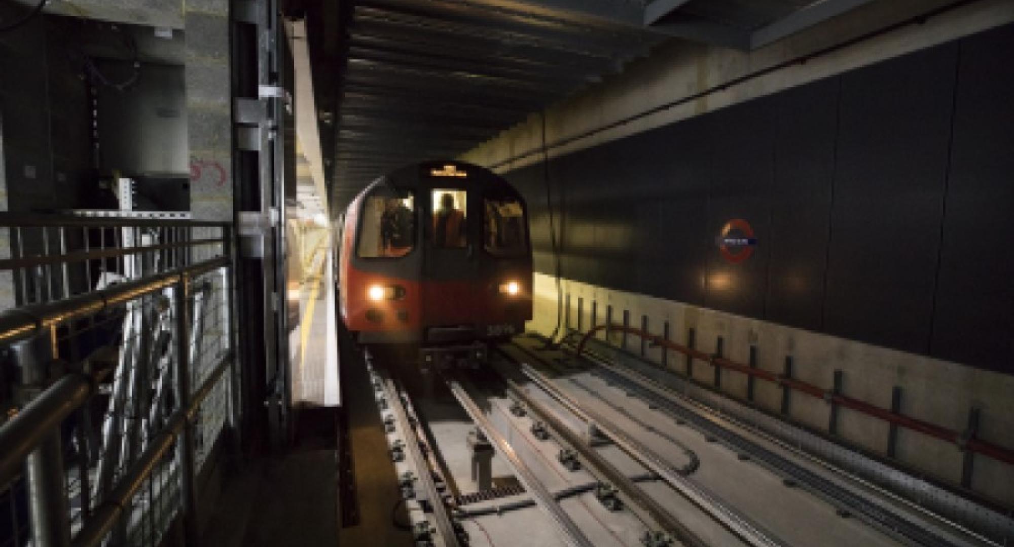 Test train at Nine Elms