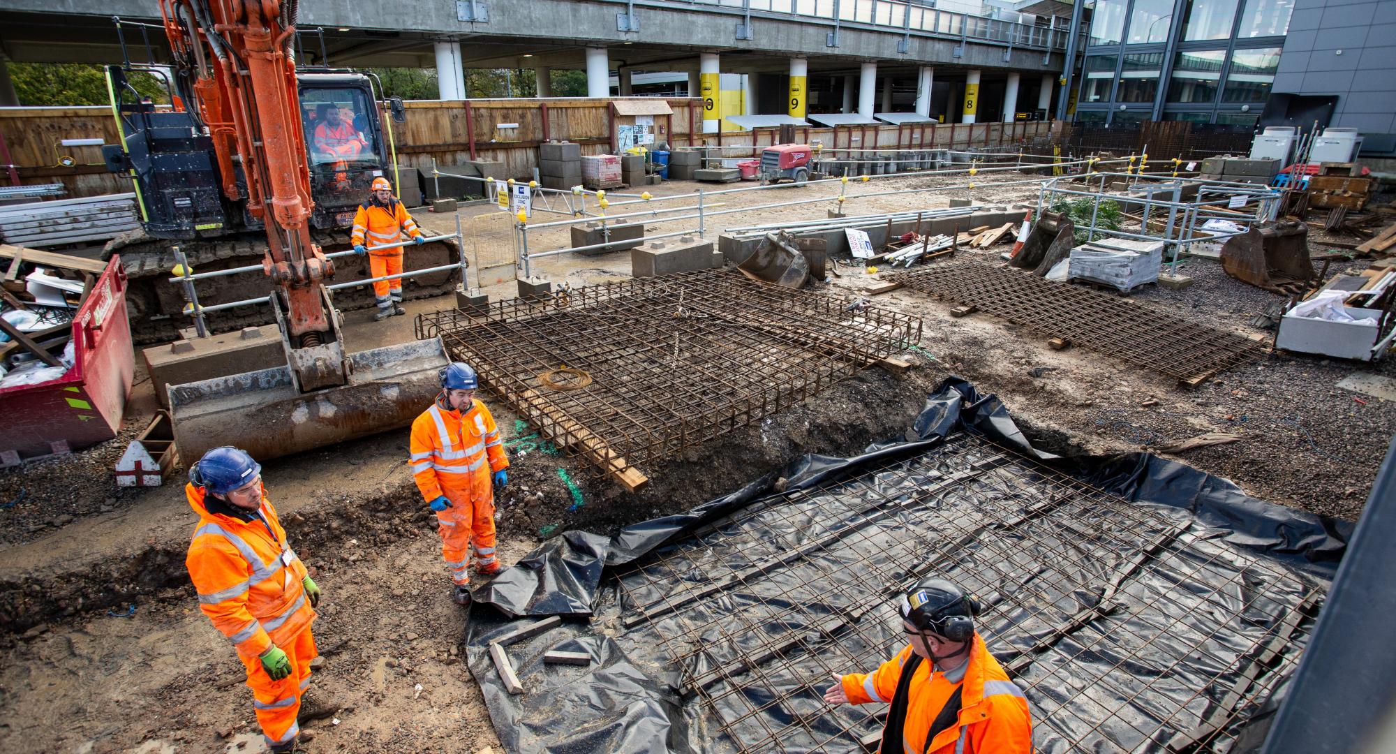 Gatwick Airport Station redevelopment works taking place