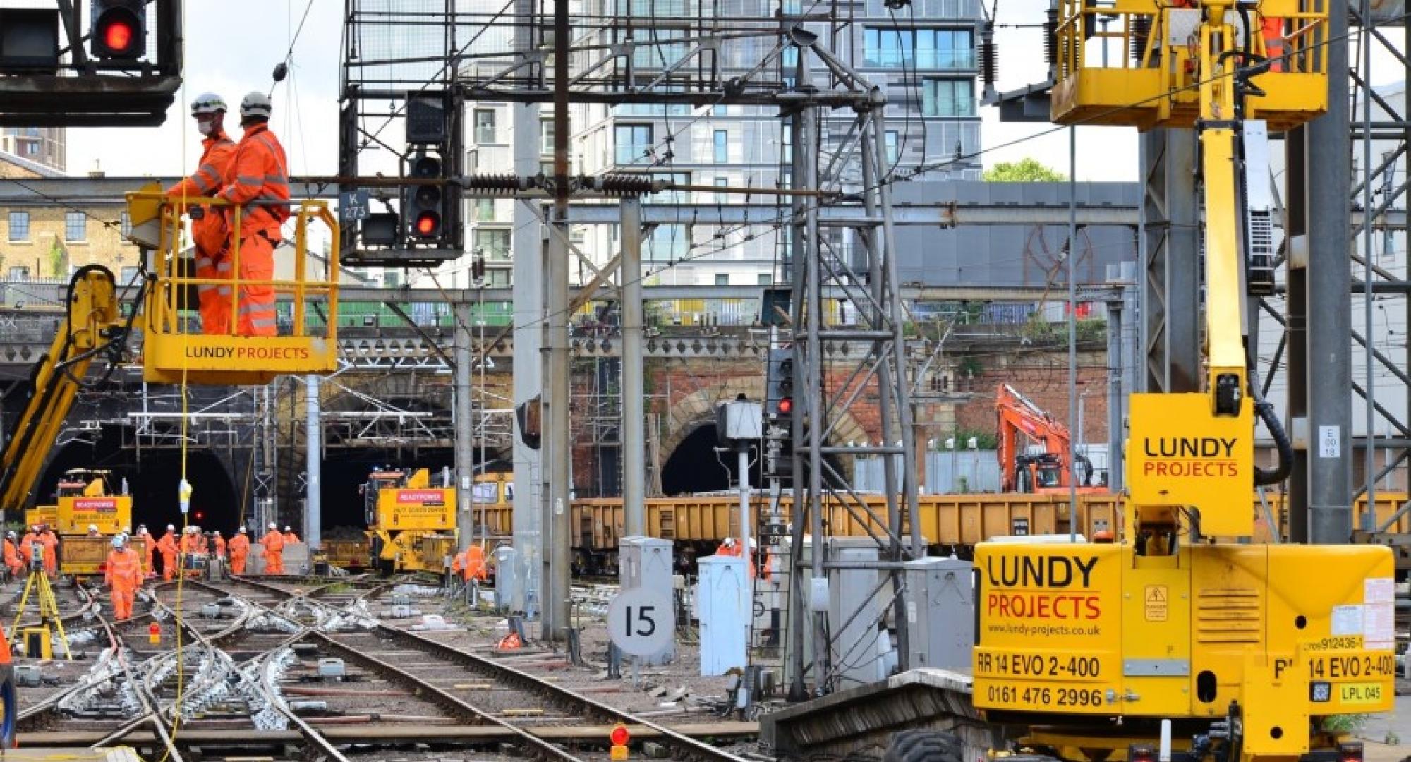East Coast Upgrade works at King’s Cross incoming