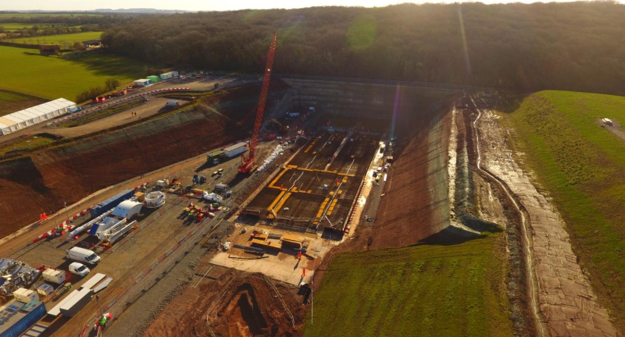HS2 north portal site ready for tunnel boring machine