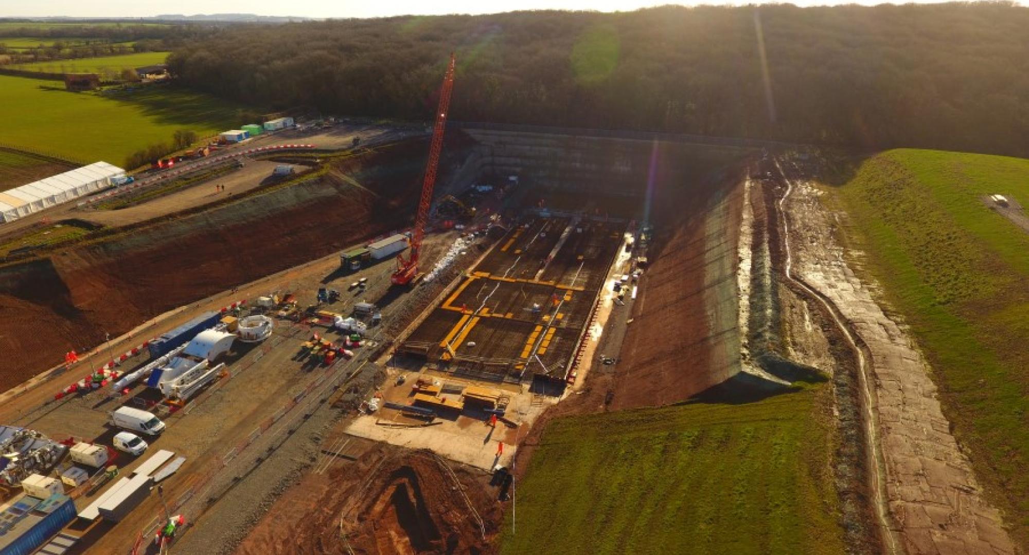 HS2 north portal site ready for tunnel boring machine 