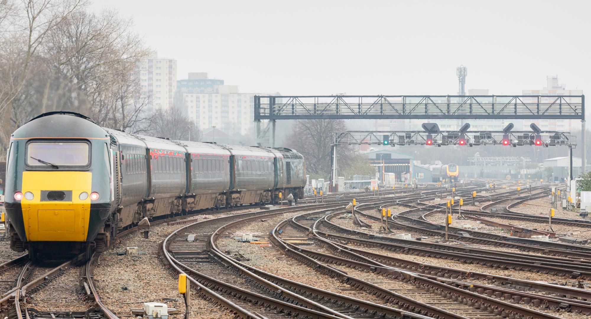 Train running at Bristol East Junction