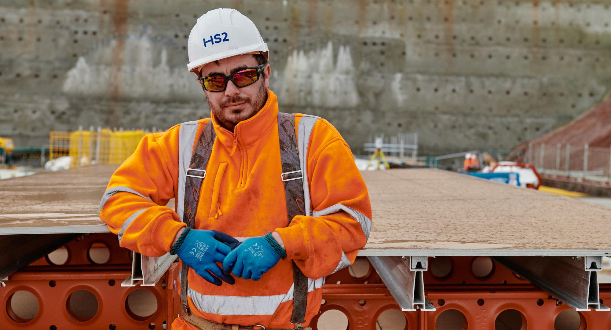 HS2 worker on site