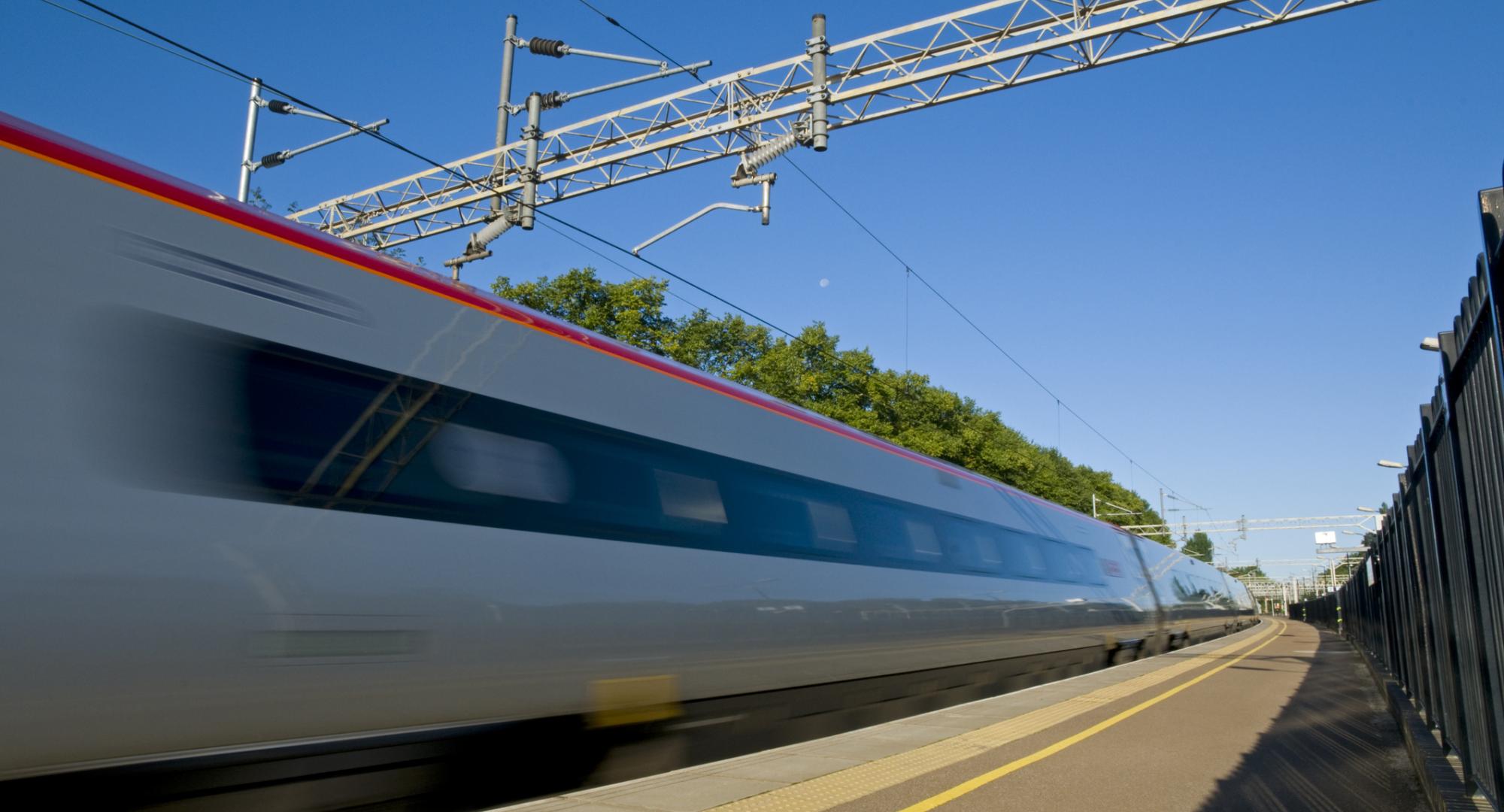 High speed train in the UK