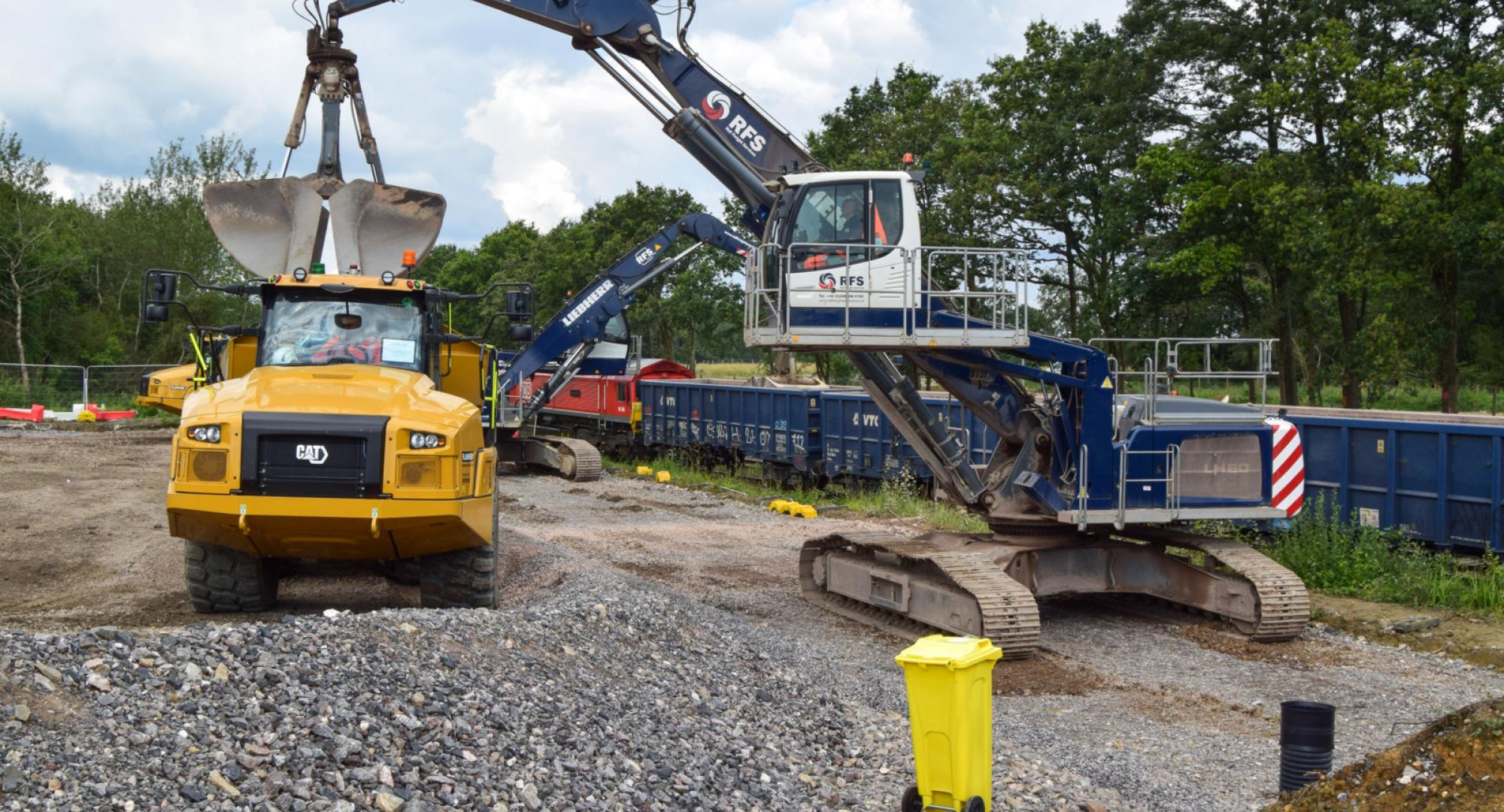 Calvert railhead construction site