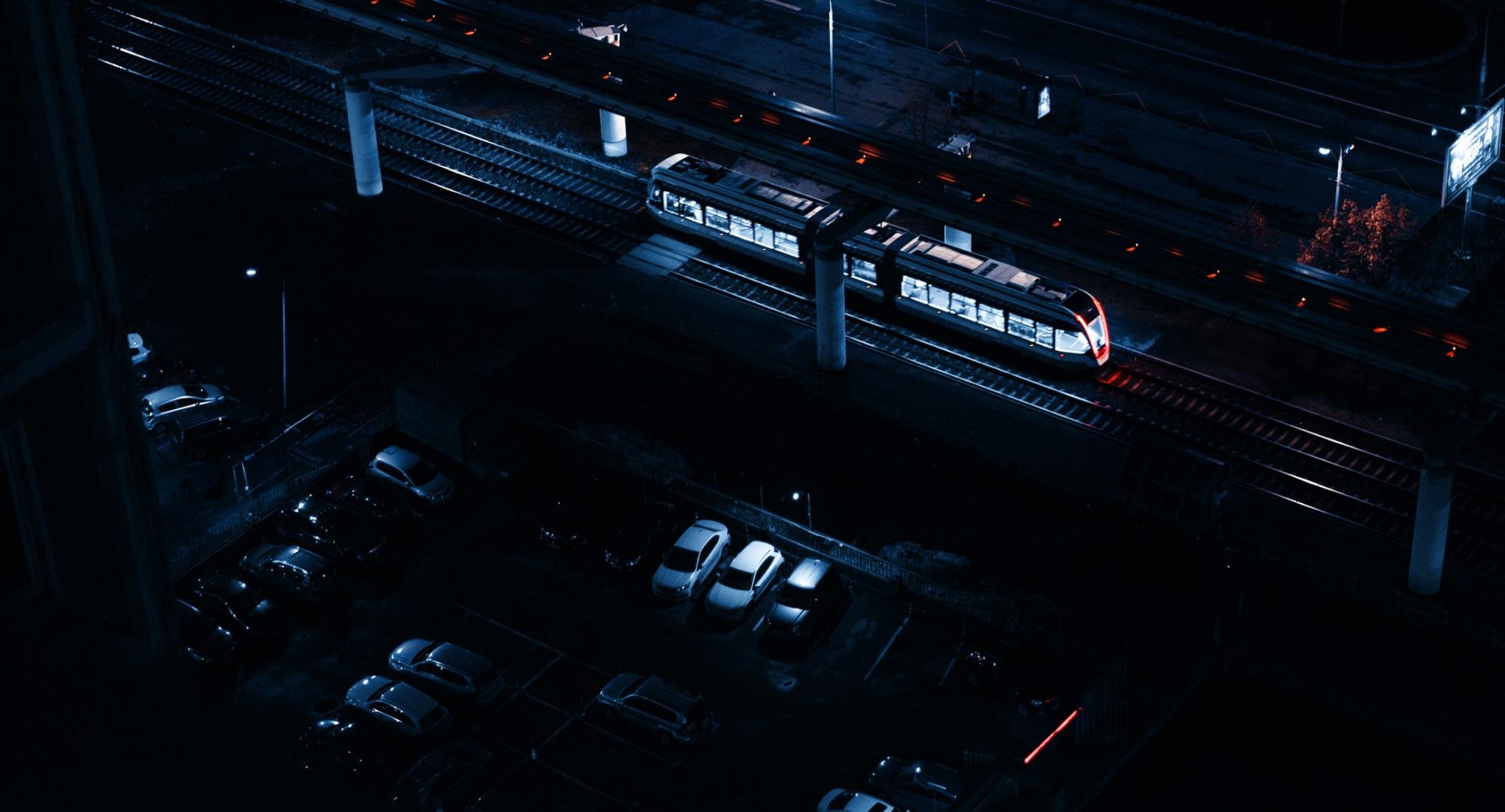 Train on the tracks