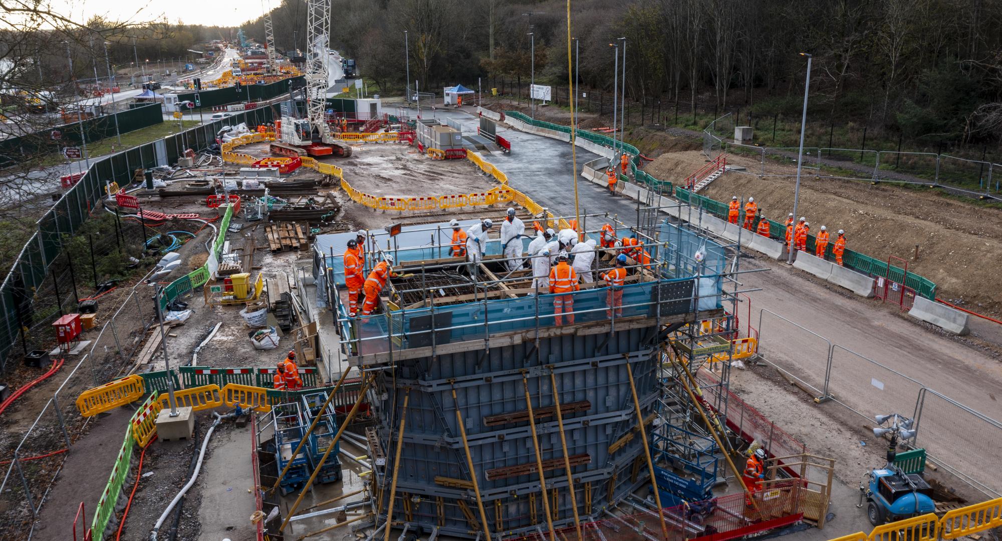 Work on Colne Valley Viaduct