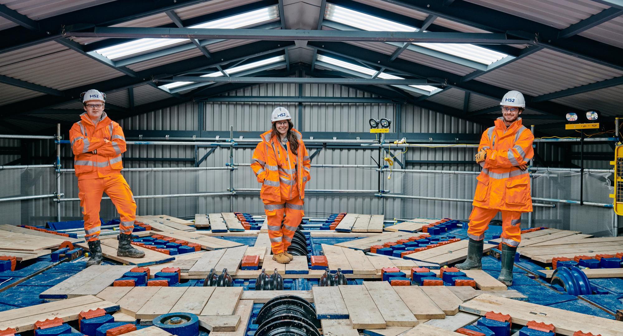 HS2 workers working on project