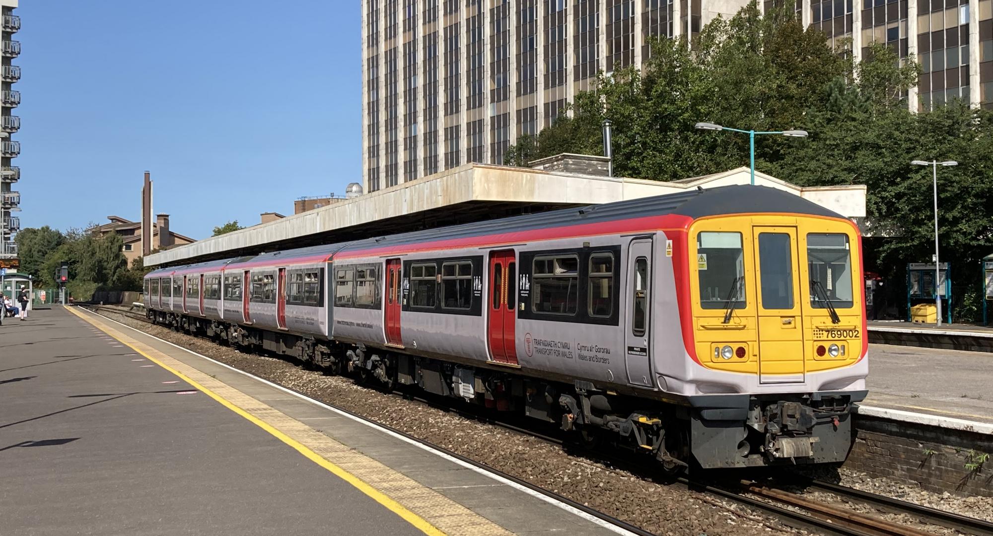 Transport for Wales train in Cardiff