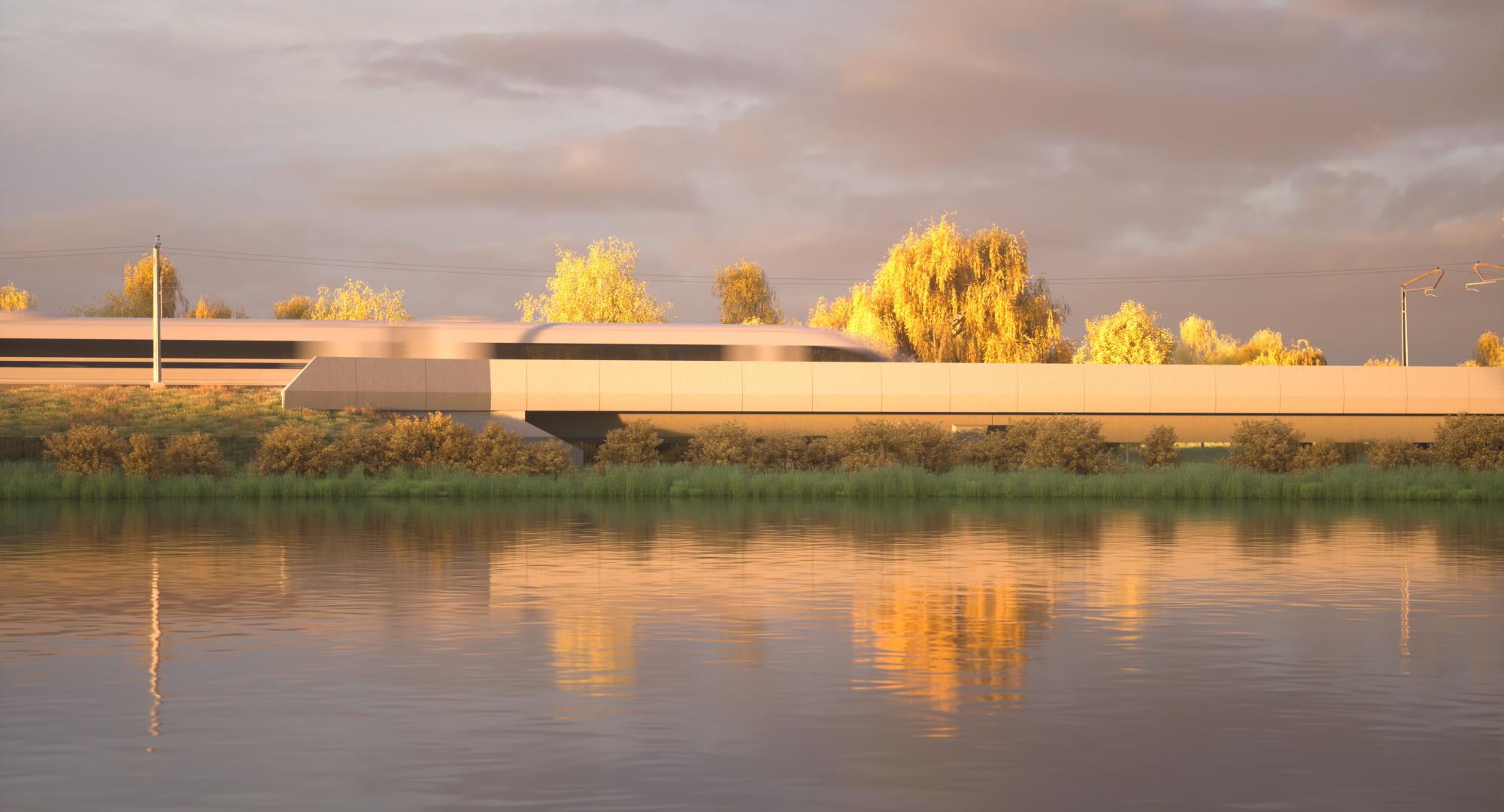 Artist impression of Thame Valley Viaduct