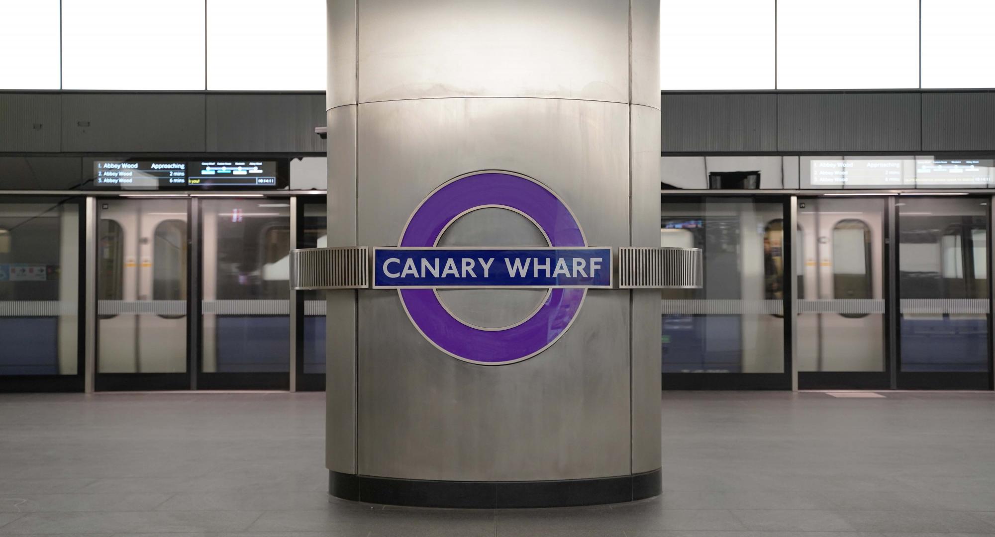 Canary Wharf station on the Elizabeth line