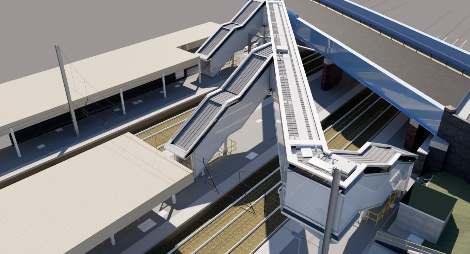 St Albans City second footbridge render 2, via Network Rail 