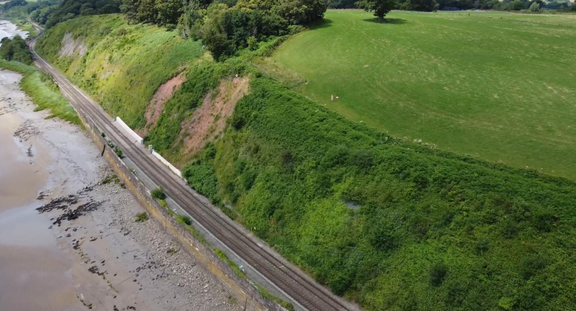 Arial view provided by Network Rail 