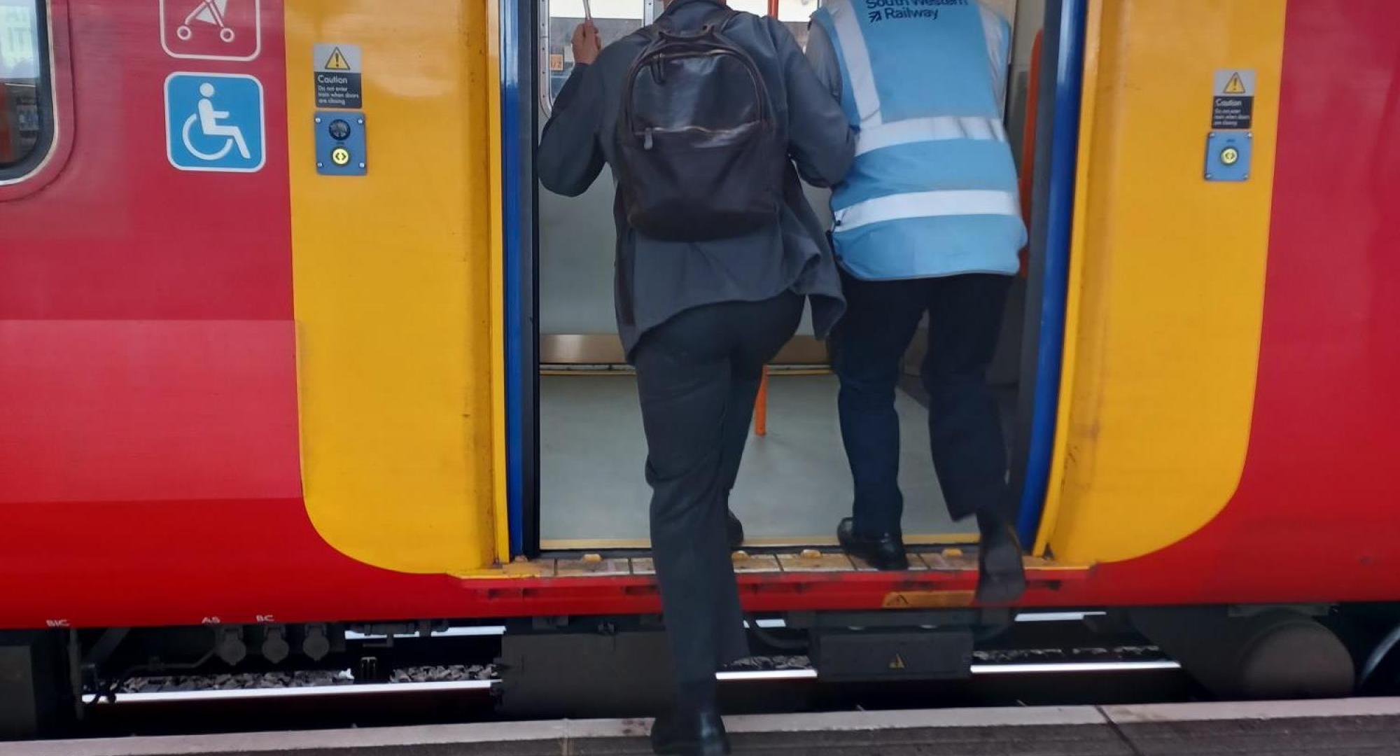 Assisted train entry 