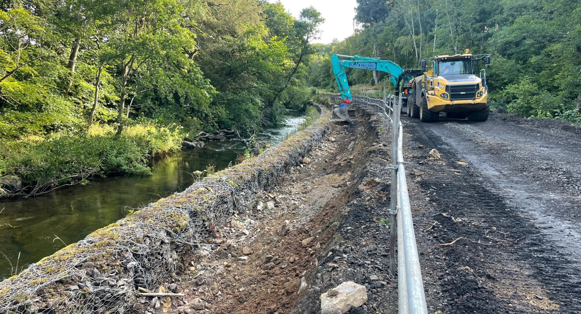 Work to upgrade the existing retaining wall, via Network Rail 